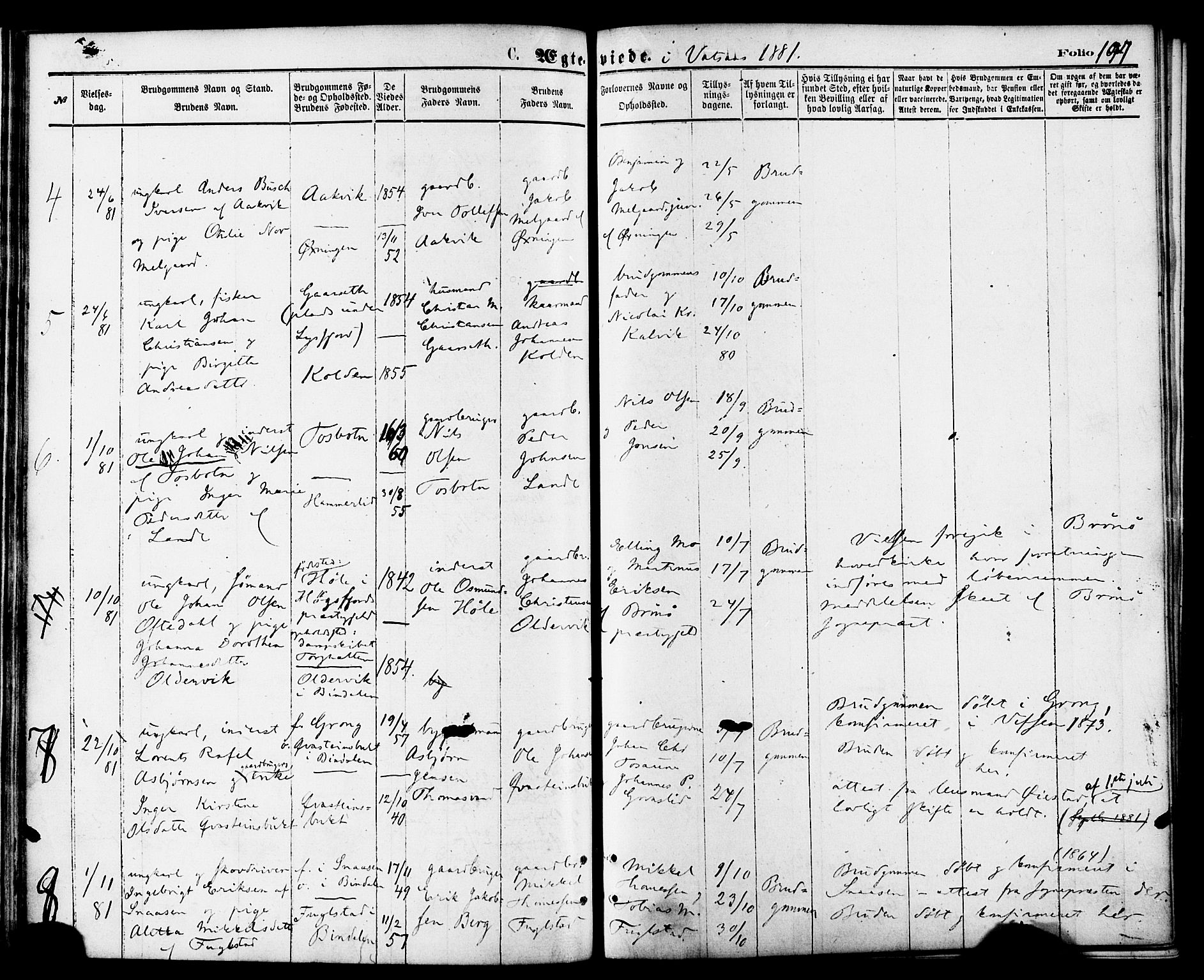 Ministerialprotokoller, klokkerbøker og fødselsregistre - Nordland, AV/SAT-A-1459/810/L0148: Parish register (official) no. 810A09 /1, 1874-1884, p. 194