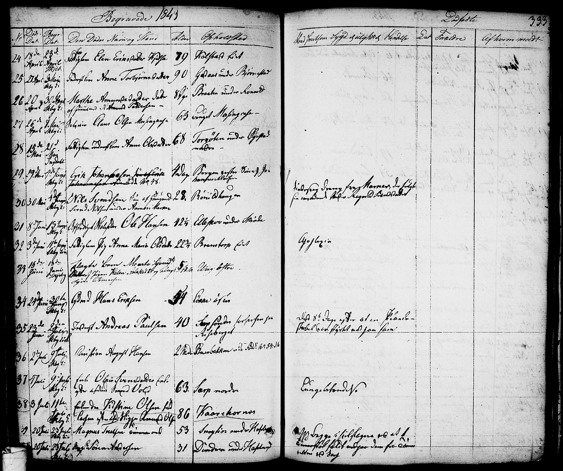 Skjeberg prestekontor Kirkebøker, SAO/A-10923/F/Fa/L0005: Parish register (official) no. I 5, 1830-1845, p. 333