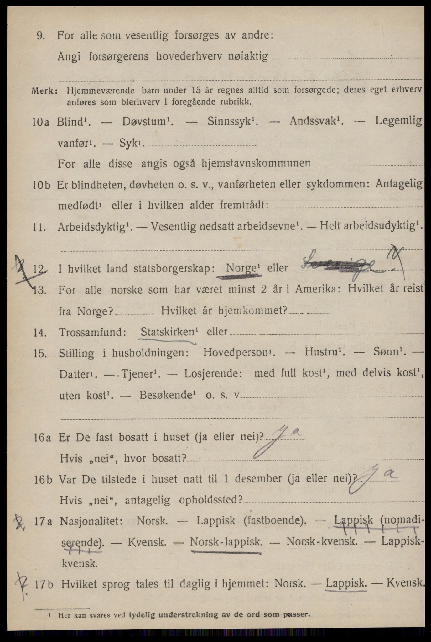 SAT, 1920 census for Røros, 1920, p. 10903