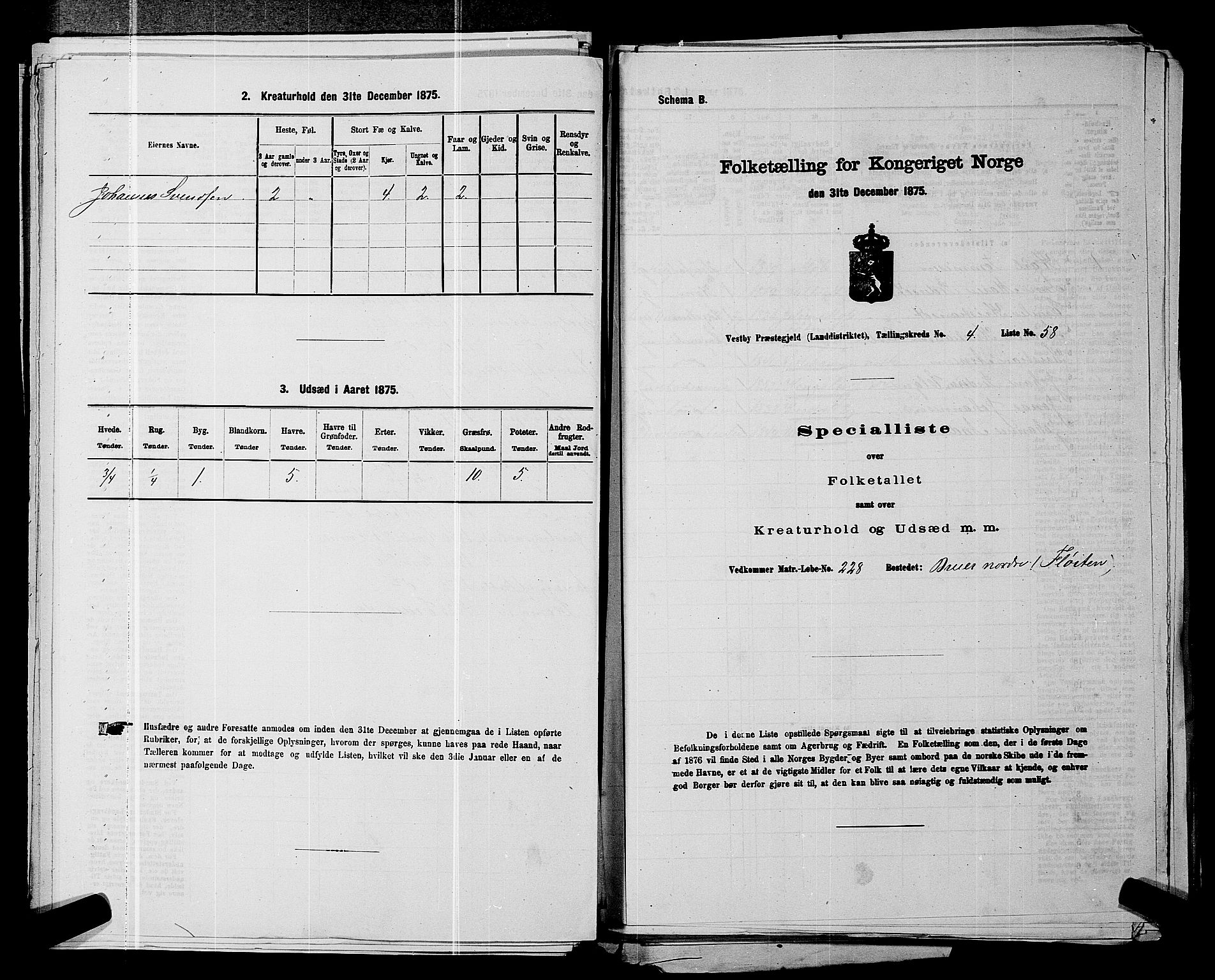 RA, 1875 census for 0211L Vestby/Vestby, Garder og Såner, 1875, p. 597