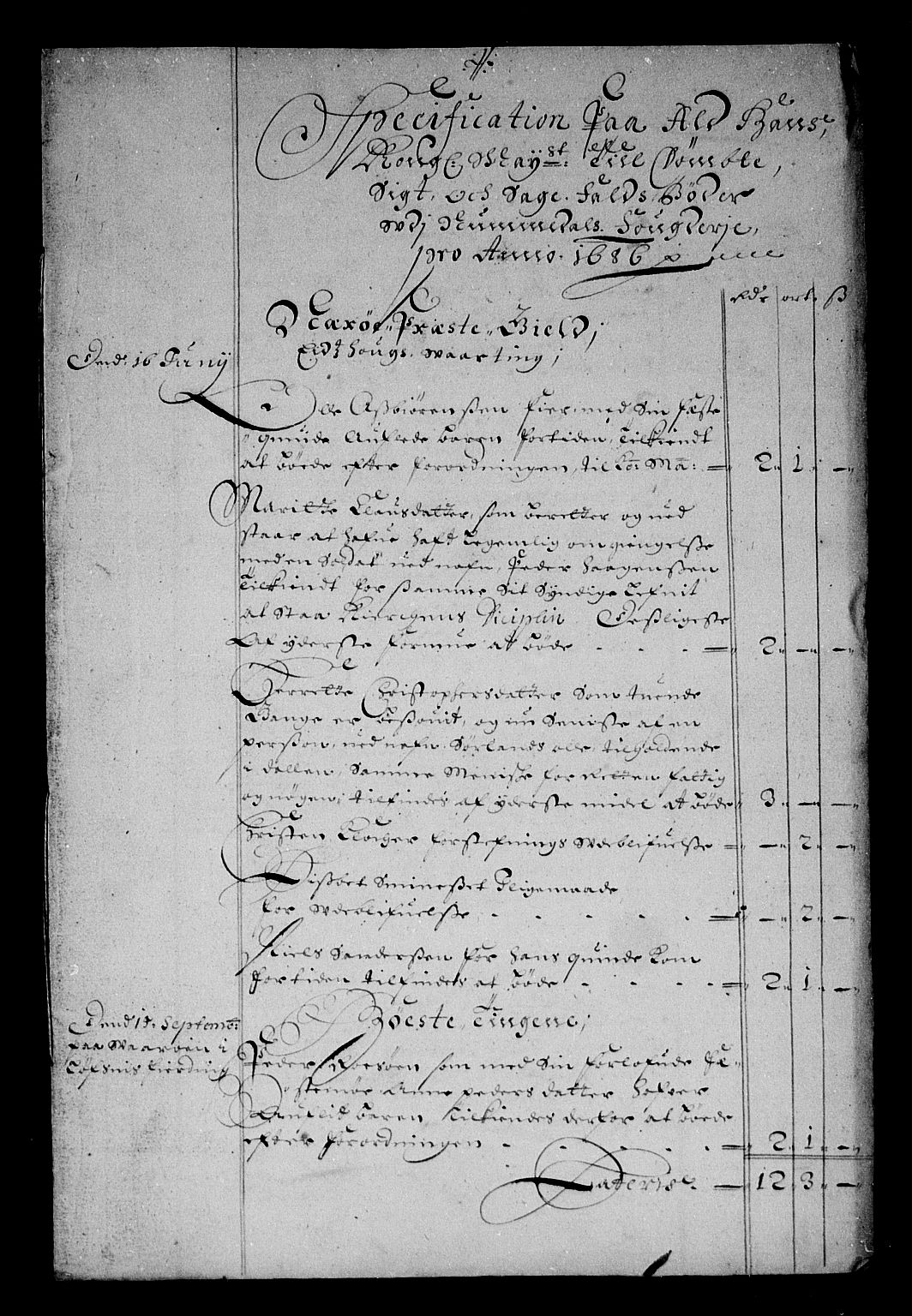 Rentekammeret inntil 1814, Reviderte regnskaper, Stiftamtstueregnskaper, Trondheim stiftamt og Nordland amt, AV/RA-EA-6044/R/Rg/L0084: Trondheim stiftamt og Nordland amt, 1686