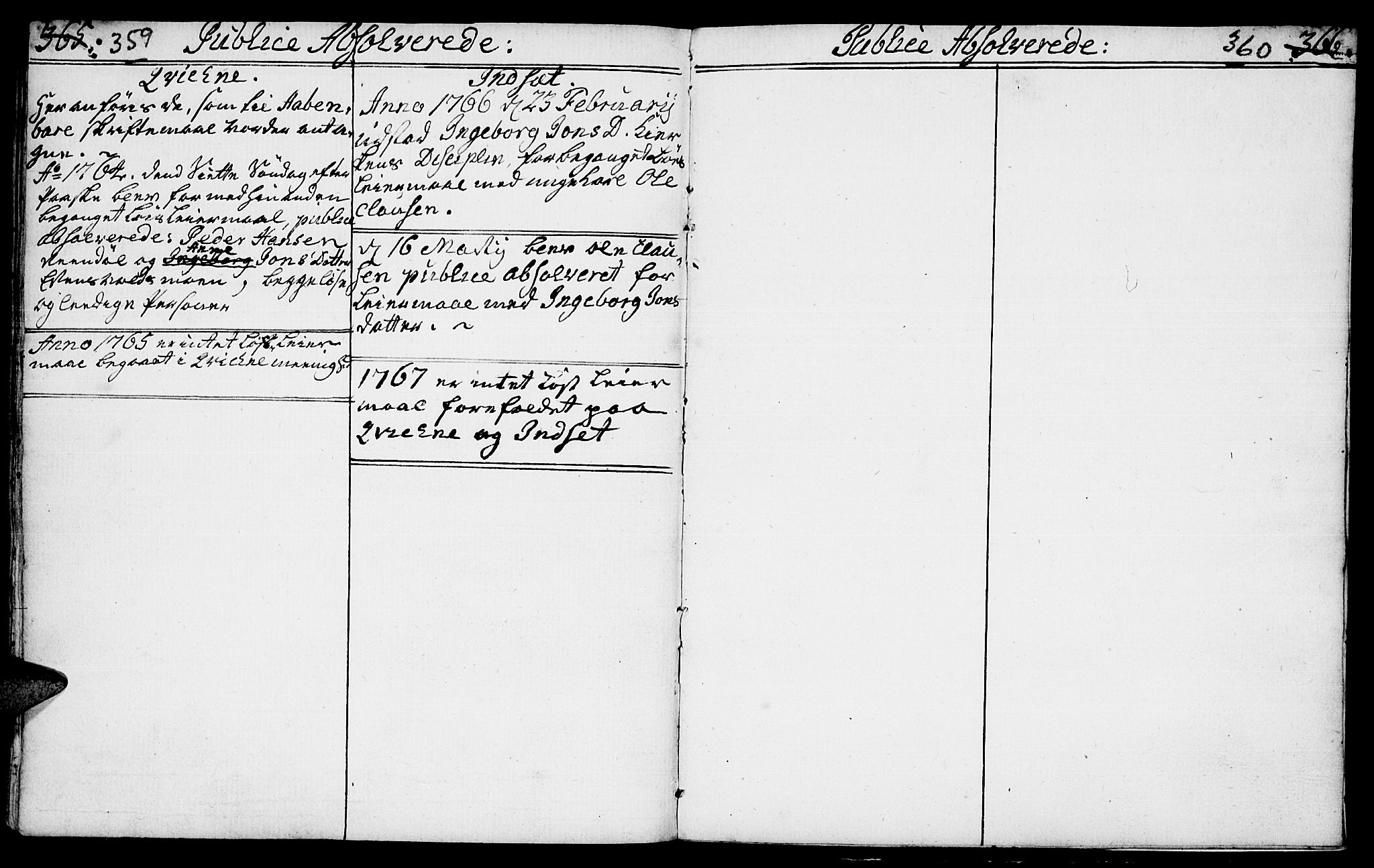 Kvikne prestekontor, SAH/PREST-064/H/Ha/Haa/L0002: Parish register (official) no. 2, 1764-1784, p. 359-360
