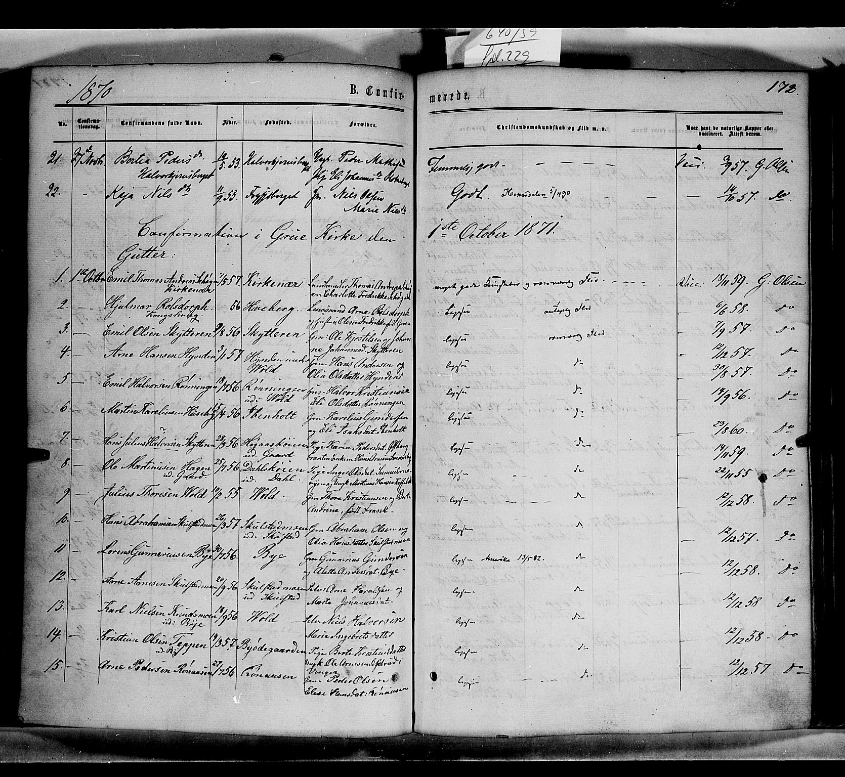 Grue prestekontor, AV/SAH-PREST-036/H/Ha/Haa/L0010: Parish register (official) no. 10, 1864-1873, p. 172