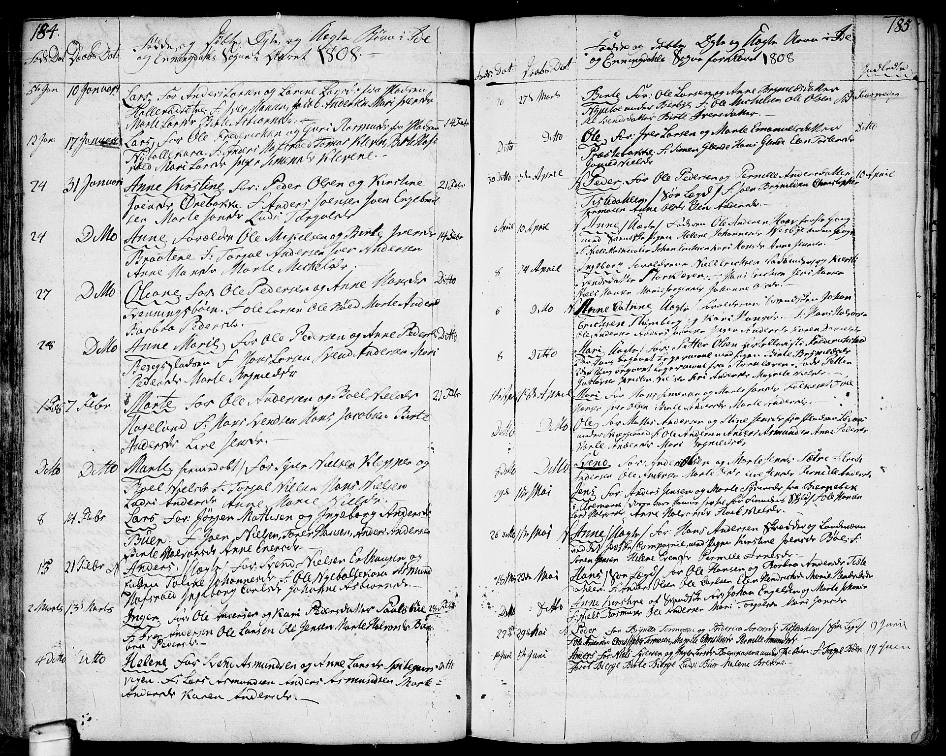 Idd prestekontor Kirkebøker, SAO/A-10911/F/Fc/L0001: Parish register (official) no. III 1, 1770-1814, p. 184-185