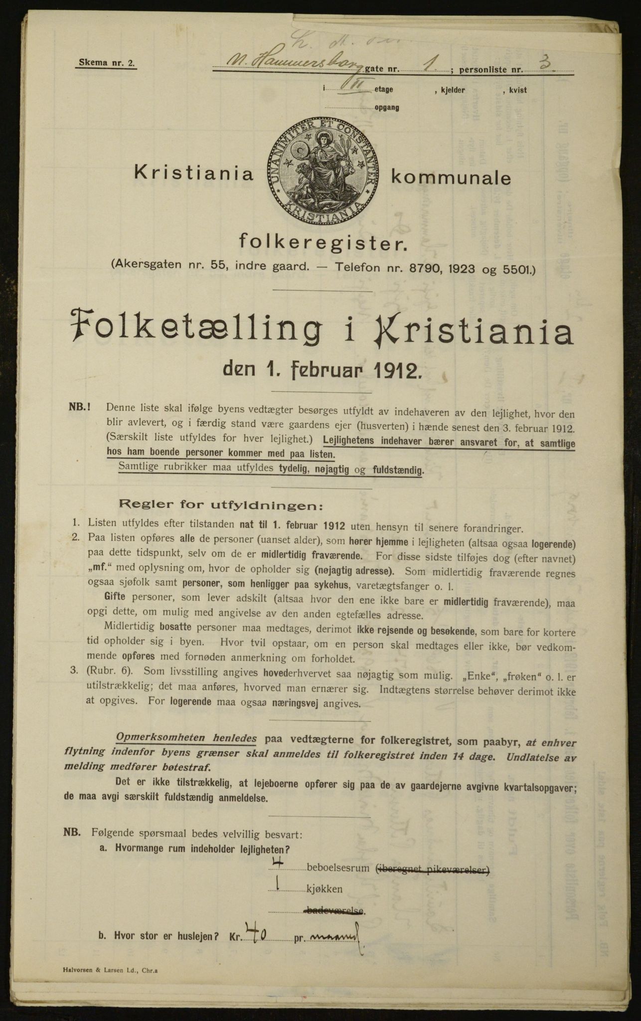 OBA, Municipal Census 1912 for Kristiania, 1912, p. 69752