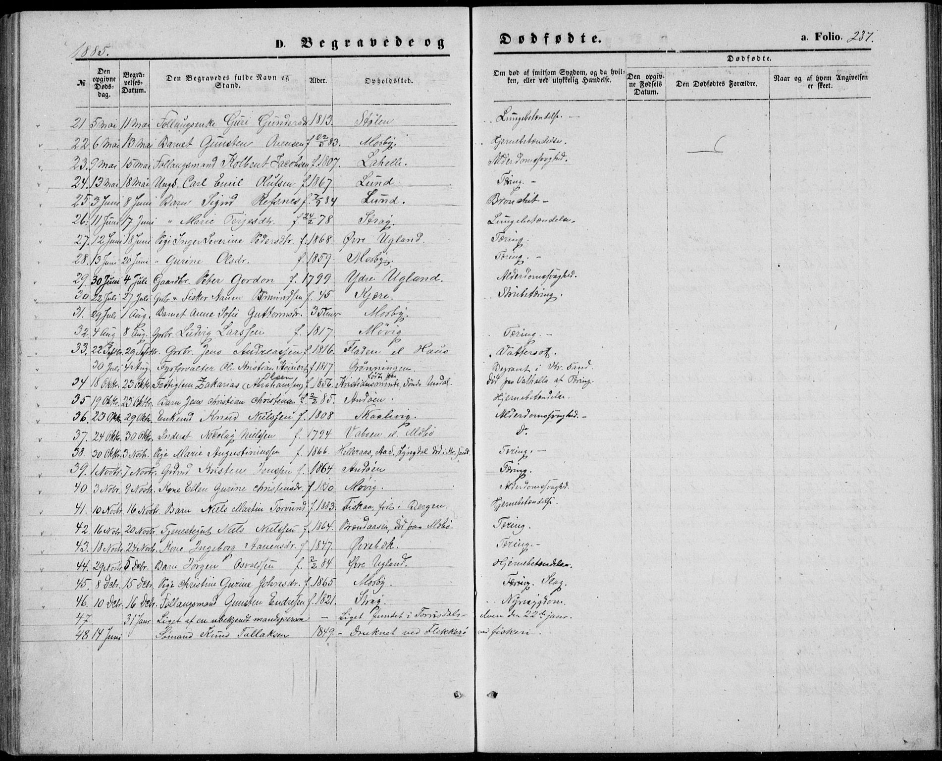 Oddernes sokneprestkontor, AV/SAK-1111-0033/F/Fb/Fba/L0007: Parish register (copy) no. B 7, 1869-1887, p. 237