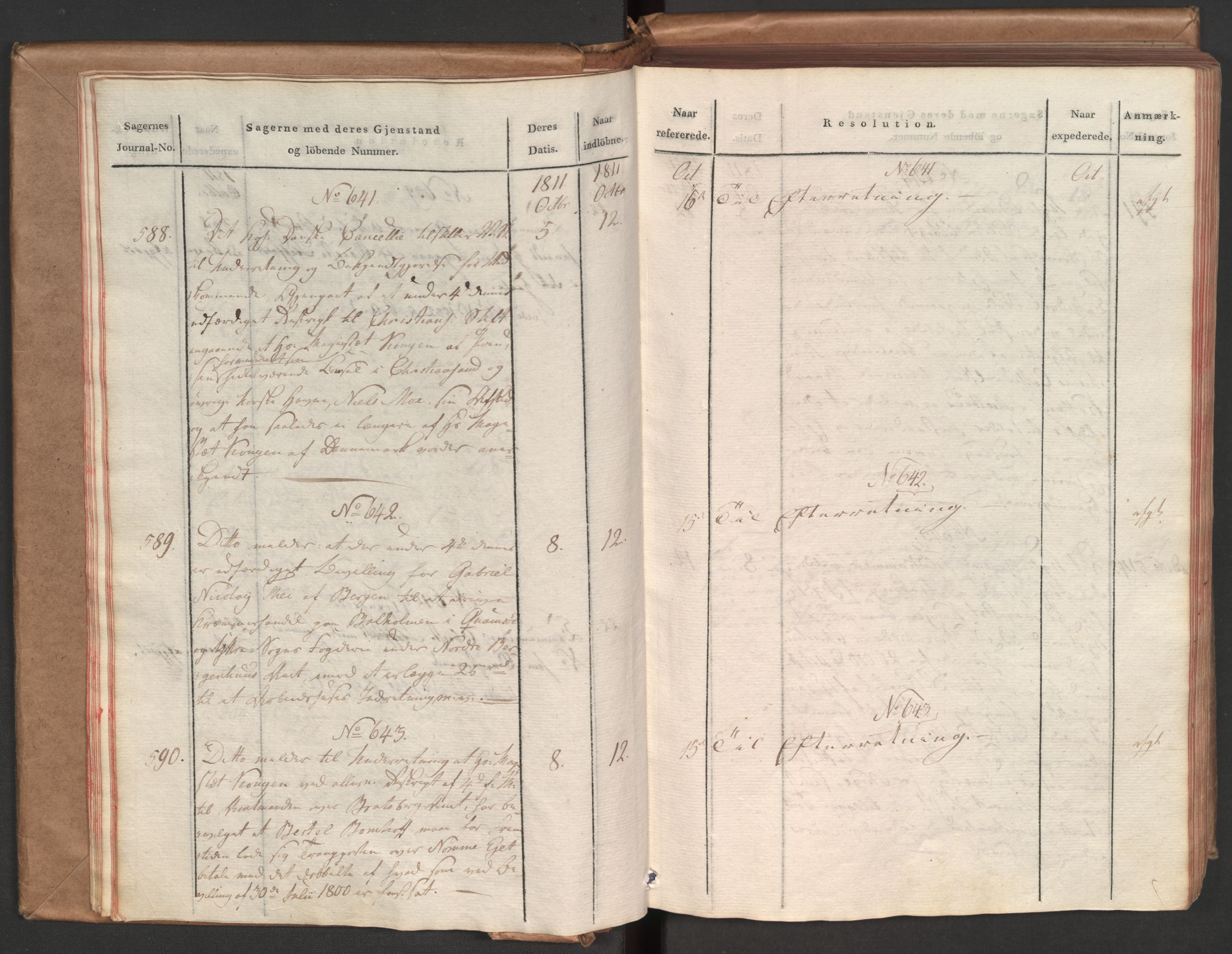 Stattholderembetet 1810-1814, 1. kontor (Kontor A), AV/RA-EA-2872/Aa/L0002: Kollegial referatprotokoll,  j.nr. 565-994,  l.nr. 611-1128, 1811-1812, p. 18