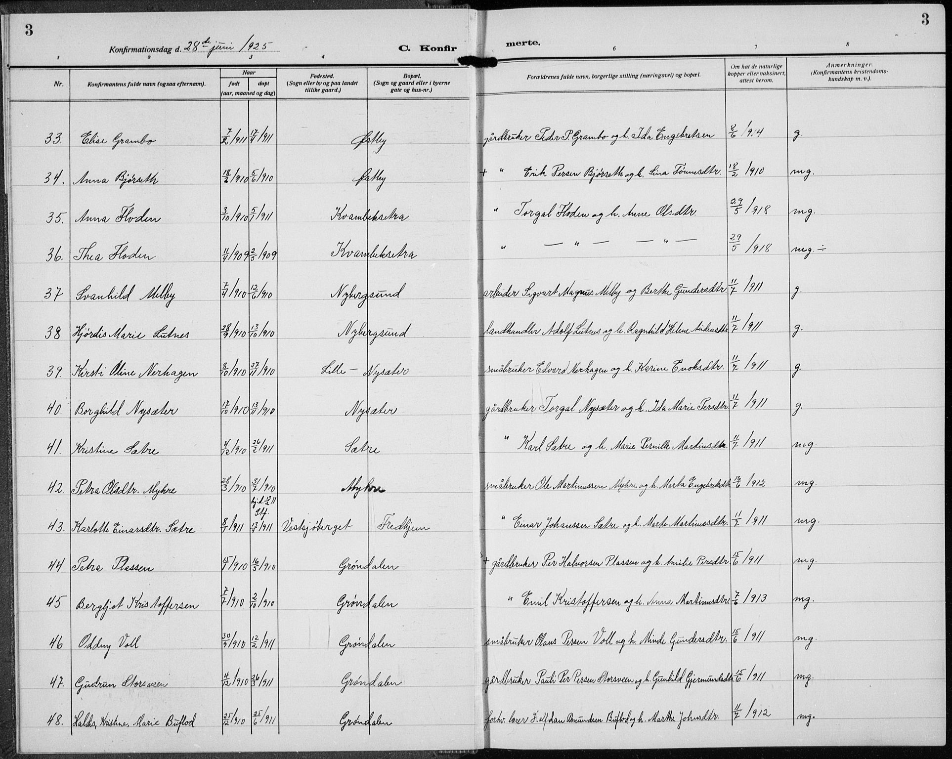 Trysil prestekontor, AV/SAH-PREST-046/H/Ha/Hab/L0010: Parish register (copy) no. 10, 1917-1937, p. 3