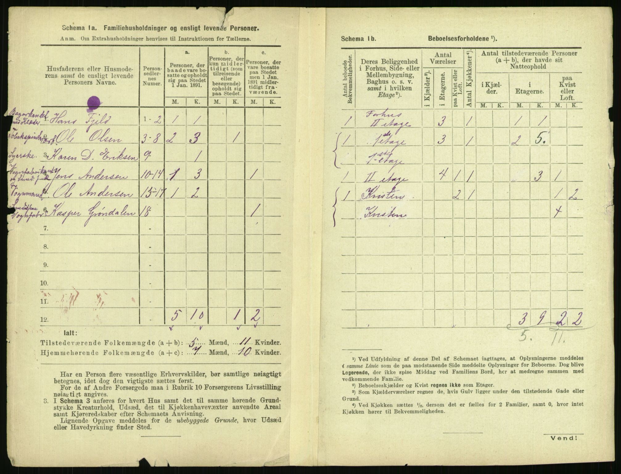 RA, 1891 census for 0301 Kristiania, 1891, p. 100566