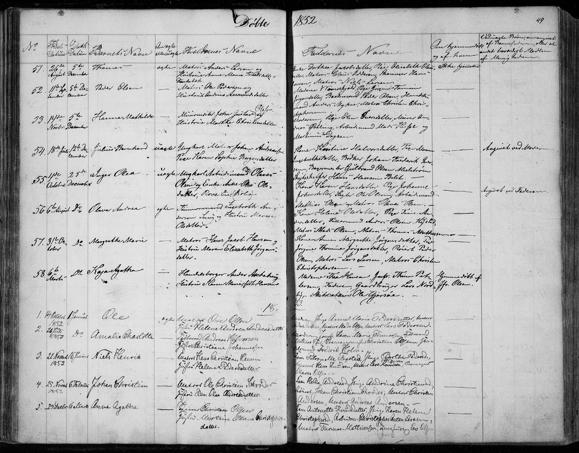 Holmestrand kirkebøker, SAKO/A-346/F/Fa/L0002: Parish register (official) no. 2, 1840-1866, p. 49