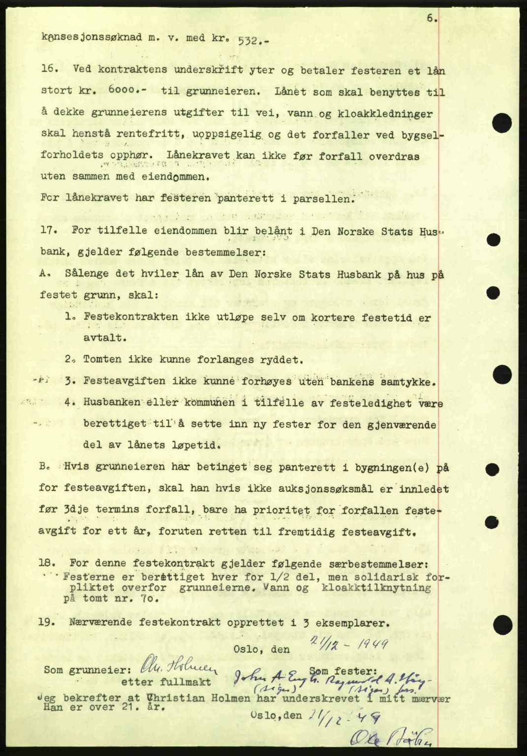 Oslo byskriverembete, AV/SAO-A-10227/G/Gb/Gbd/Gbda/L0017: Mortgage book no. A215, 1949-1950, Diary no: : 15432/1949