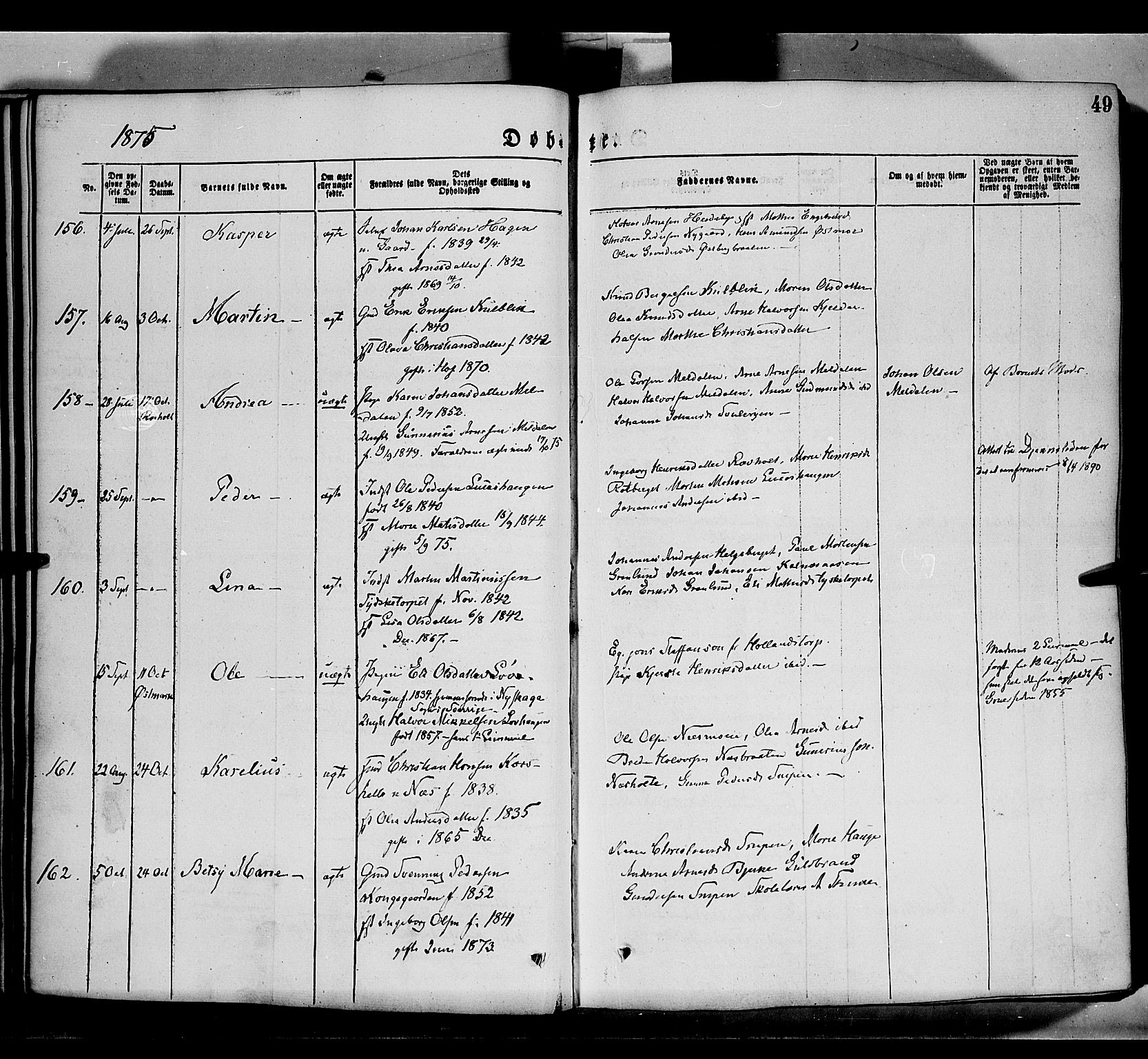 Grue prestekontor, AV/SAH-PREST-036/H/Ha/Haa/L0011: Parish register (official) no. 11, 1873-1880, p. 49