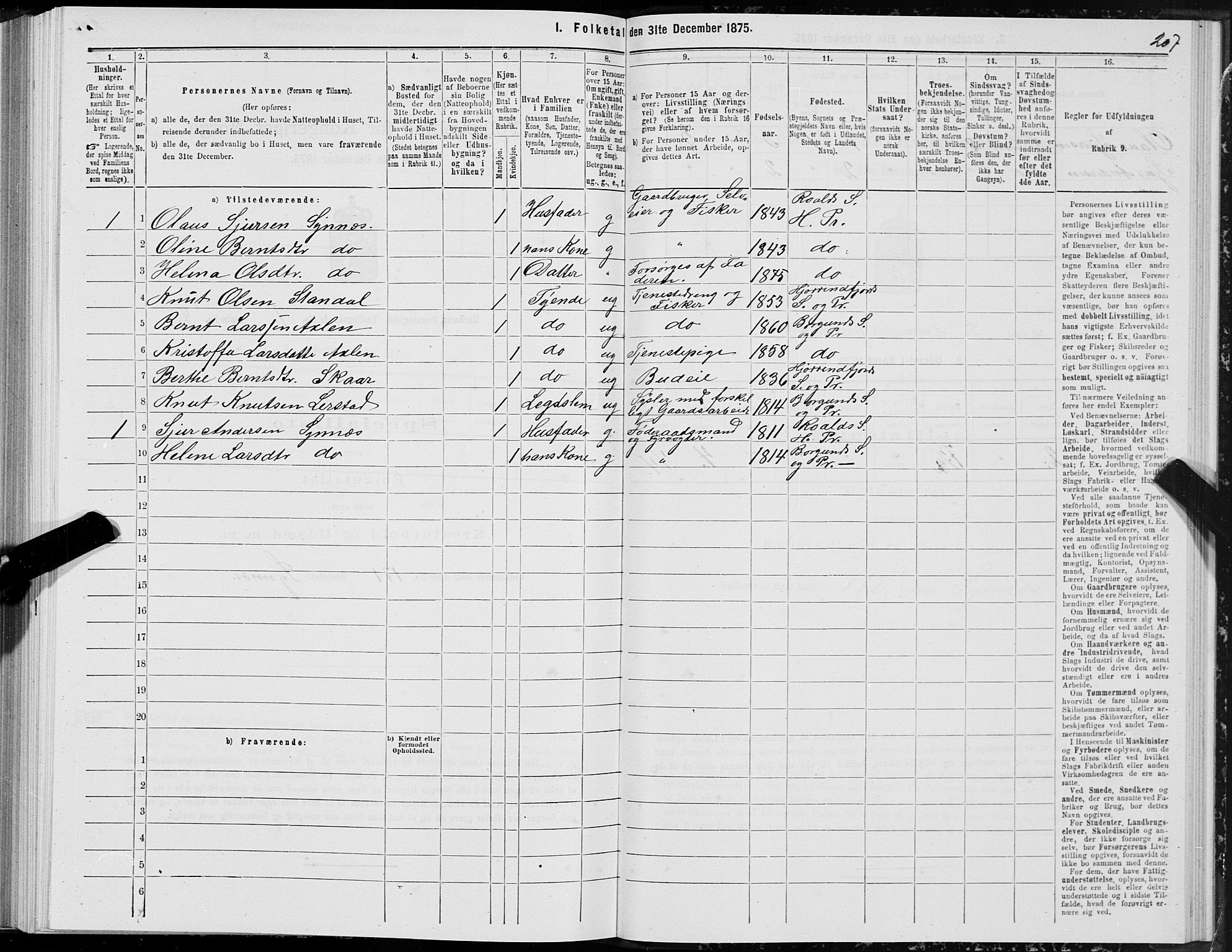 SAT, 1875 census for 1534P Haram, 1875, p. 3207