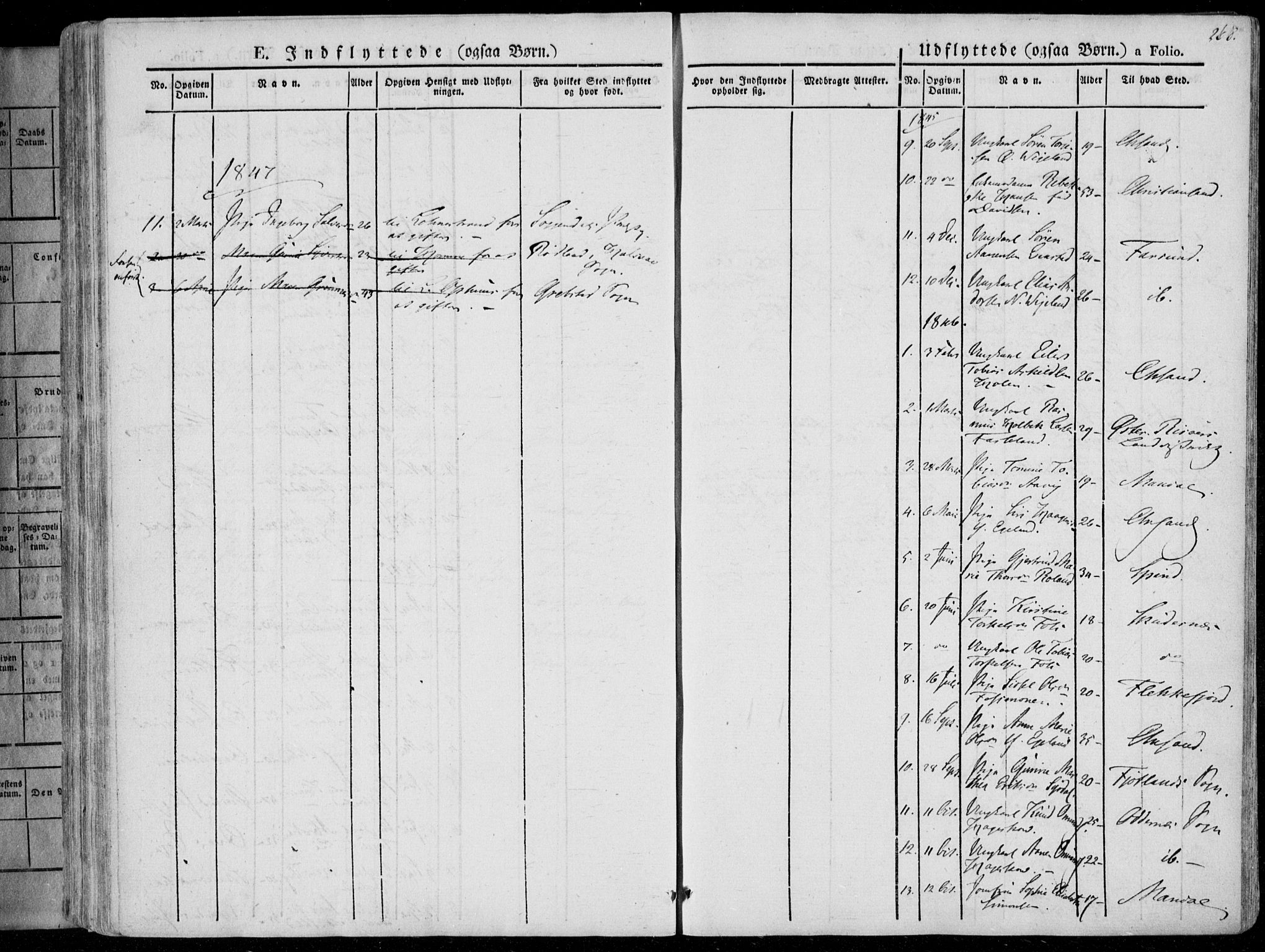 Sør-Audnedal sokneprestkontor, SAK/1111-0039/F/Fa/Fab/L0006: Parish register (official) no. A 6, 1829-1855, p. 268