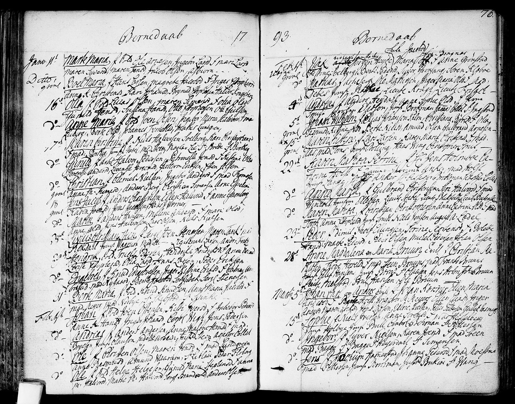 Garnisonsmenigheten Kirkebøker, AV/SAO-A-10846/F/Fa/L0003: Parish register (official) no. 3, 1777-1809, p. 76