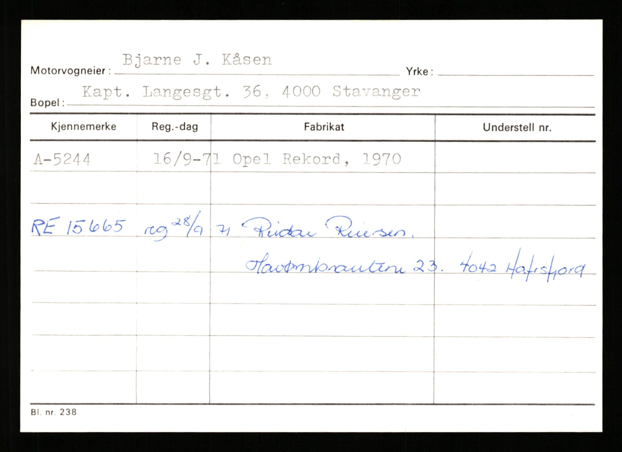 Stavanger trafikkstasjon, AV/SAST-A-101942/0/G/L0001: Registreringsnummer: 0 - 5782, 1930-1971, p. 3095