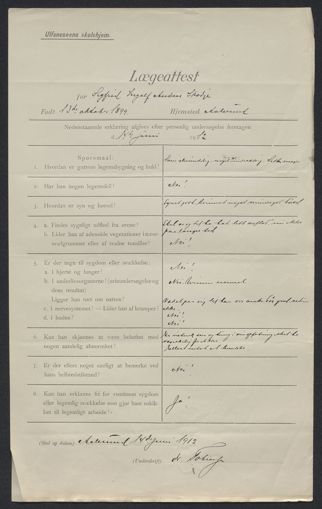 Falstad skolehjem, RA/S-1676/E/Eb/L0012: Elevmapper løpenr. 261-285, 1912-1922, p. 23