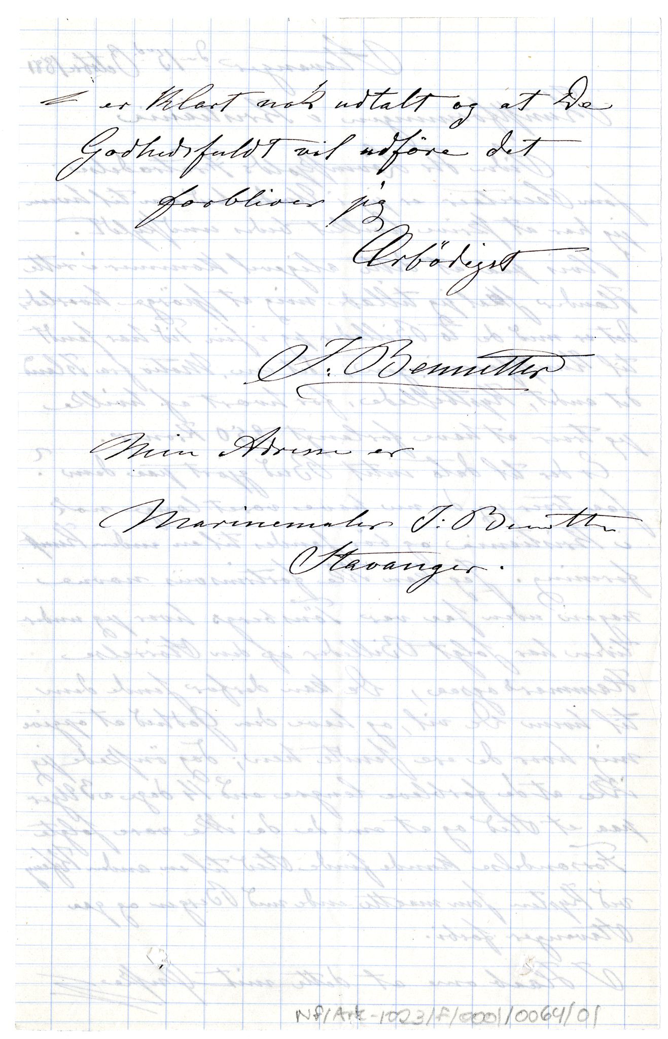 Diderik Maria Aalls brevsamling, NF/Ark-1023/F/L0001: D.M. Aalls brevsamling. A - B, 1738-1889, p. 674