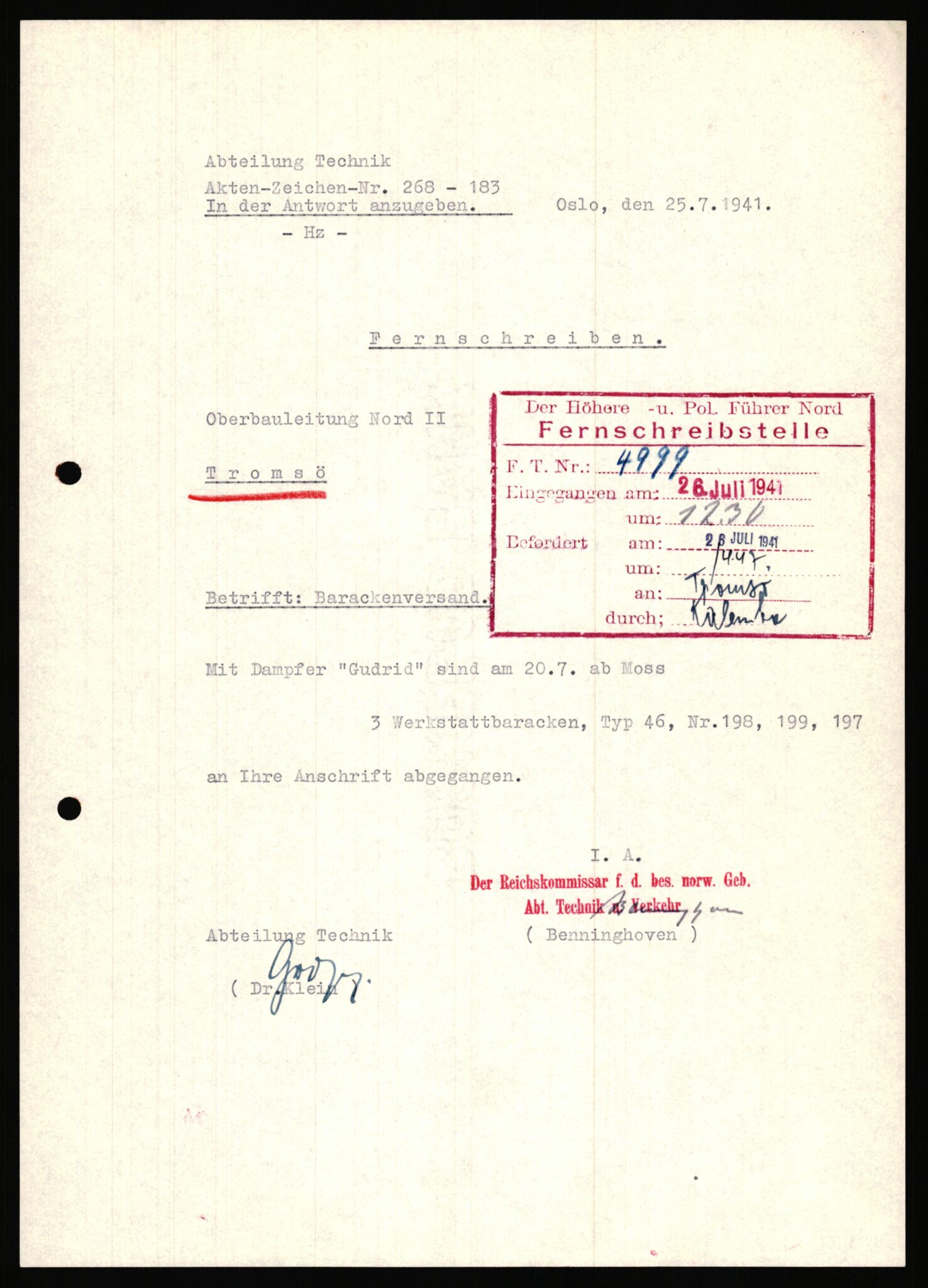 Tyske arkiver, Organisation Todt (OT), Einsatzgruppe Wiking, AV/RA-RAFA-2188/2/B/Bb/L0006: Korrespondanse med Kriegsmarine, 1940-1941, p. 557