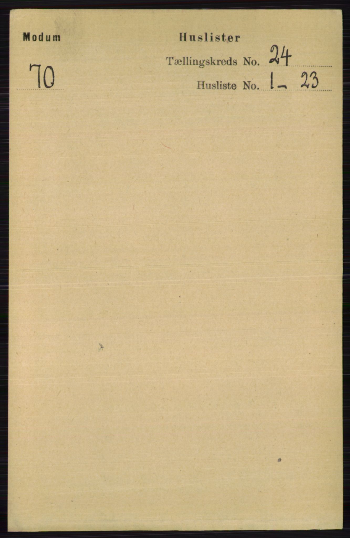 RA, 1891 census for 0623 Modum, 1891, p. 8816