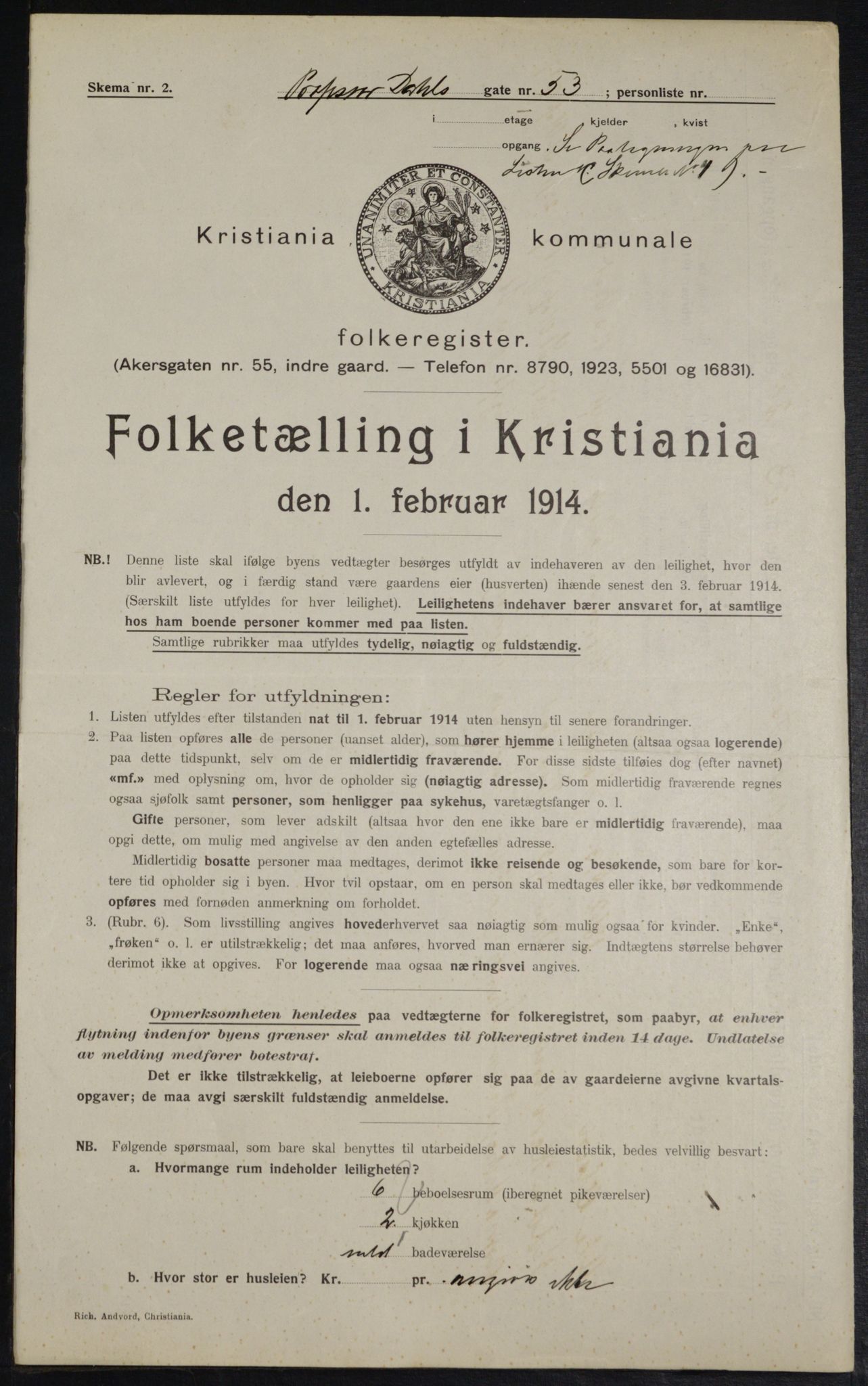 OBA, Municipal Census 1914 for Kristiania, 1914, p. 81822