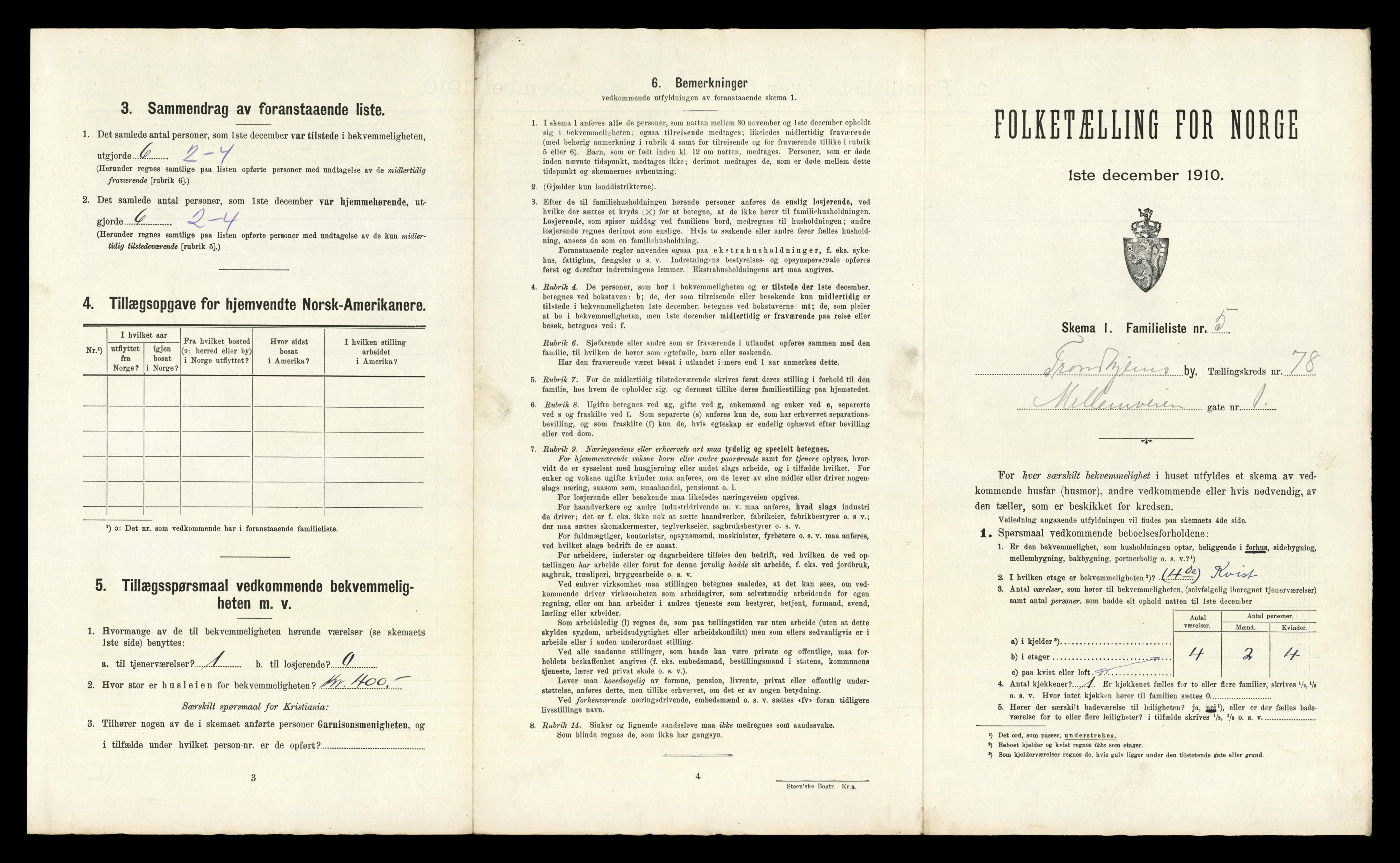 RA, 1910 census for Trondheim, 1910, p. 23629