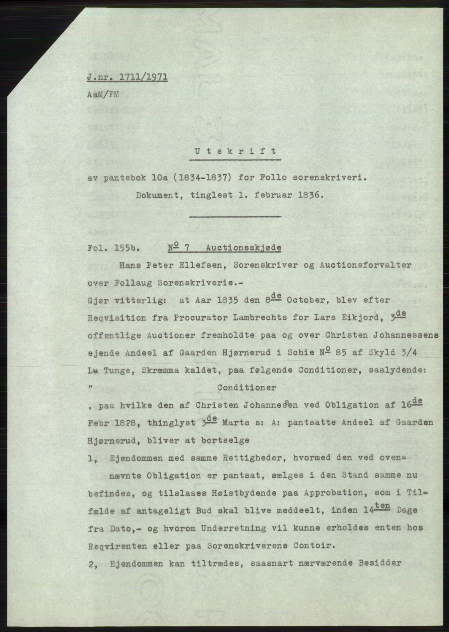 Statsarkivet i Oslo, SAO/A-10621/Z/Zd/L0030: Avskrifter, j.nr 3-2659/1971, 1971, p. 147