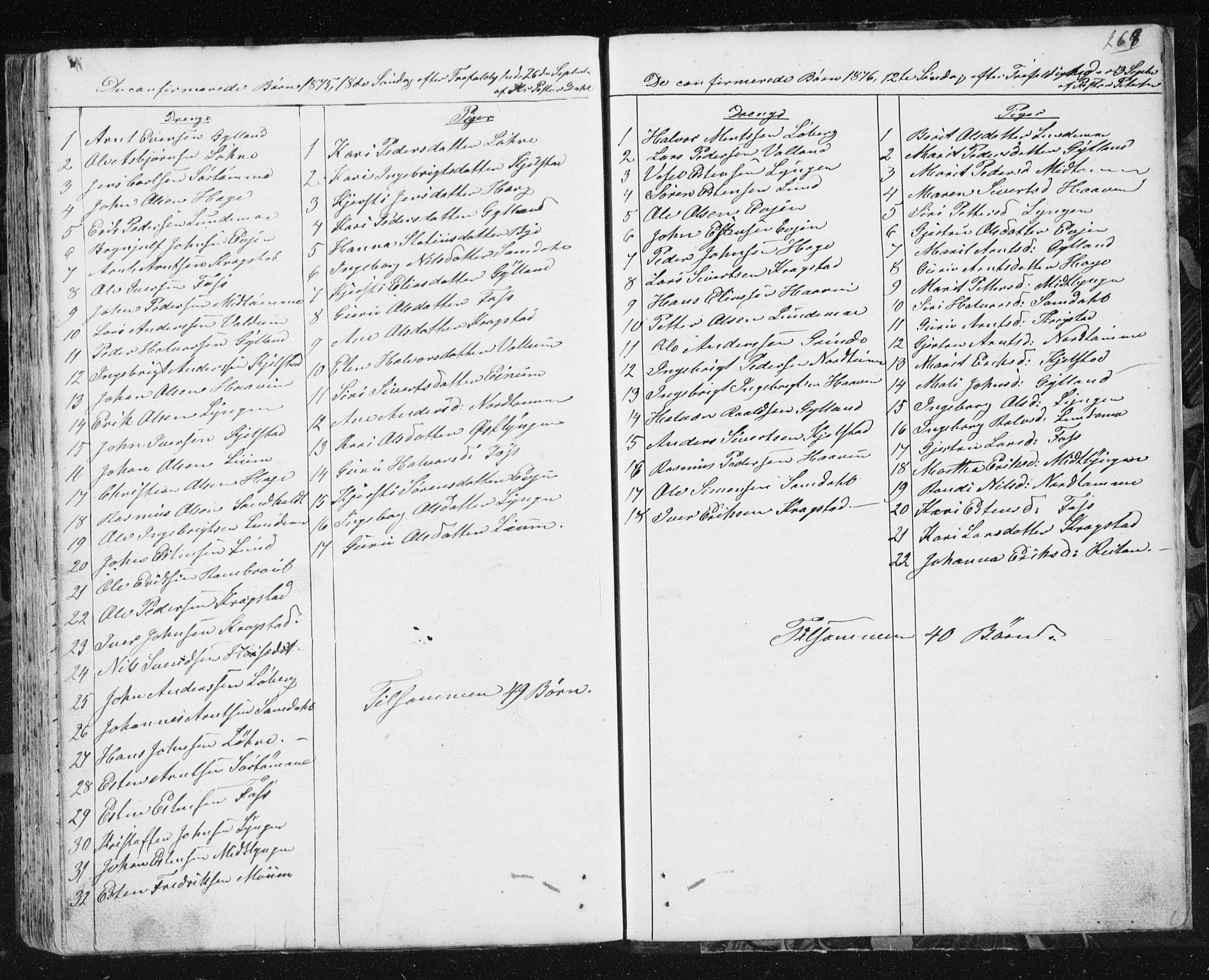 Ministerialprotokoller, klokkerbøker og fødselsregistre - Sør-Trøndelag, AV/SAT-A-1456/692/L1110: Parish register (copy) no. 692C05, 1849-1889, p. 268