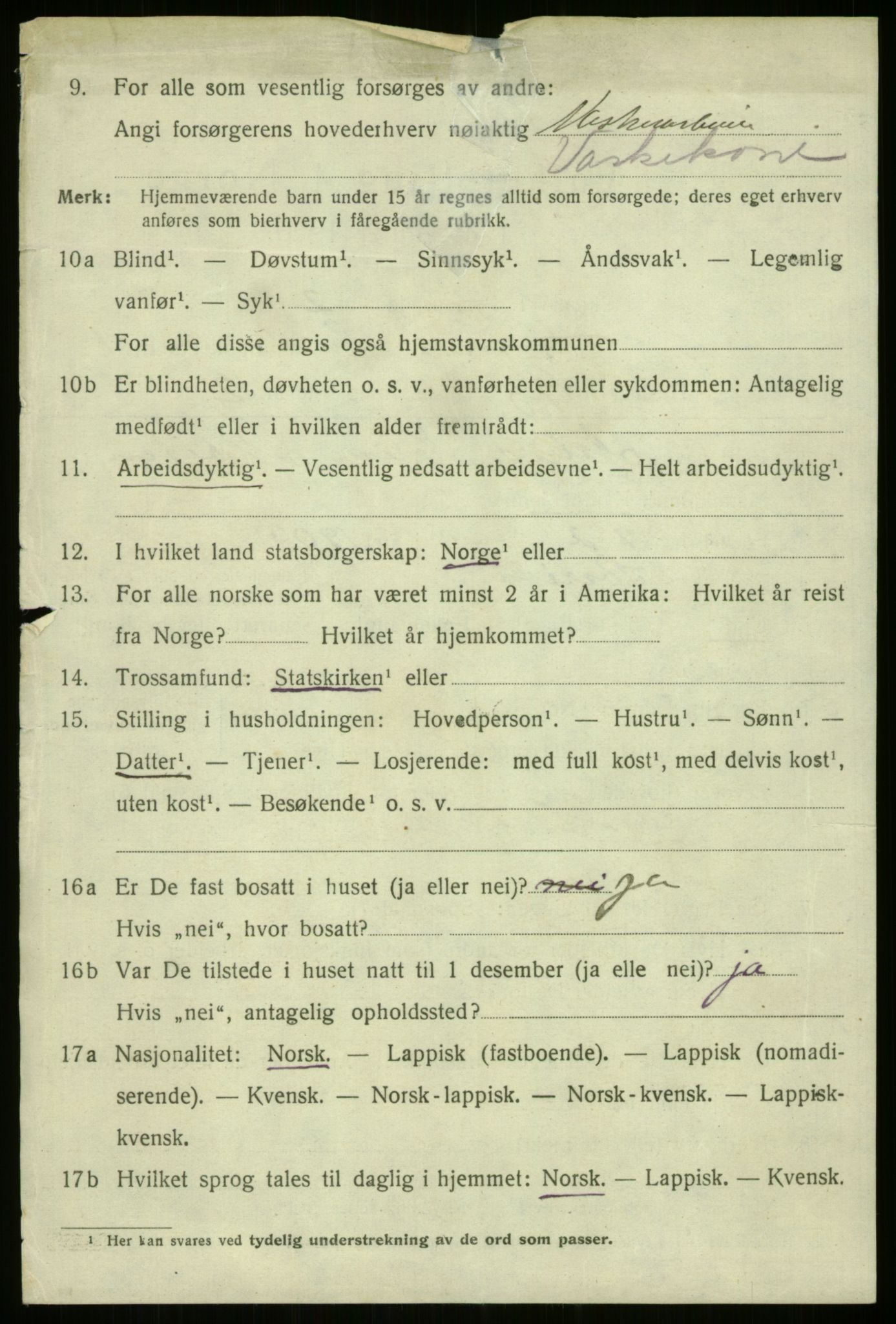 SATØ, 1920 census for Tromsø, 1920, p. 8730