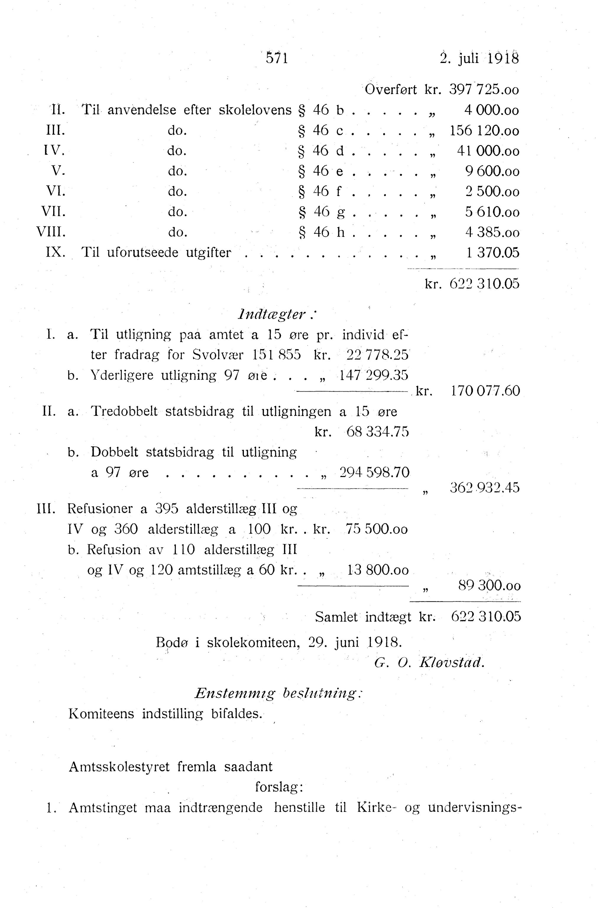 Nordland Fylkeskommune. Fylkestinget, AIN/NFK-17/176/A/Ac/L0041: Fylkestingsforhandlinger 1918, 1918