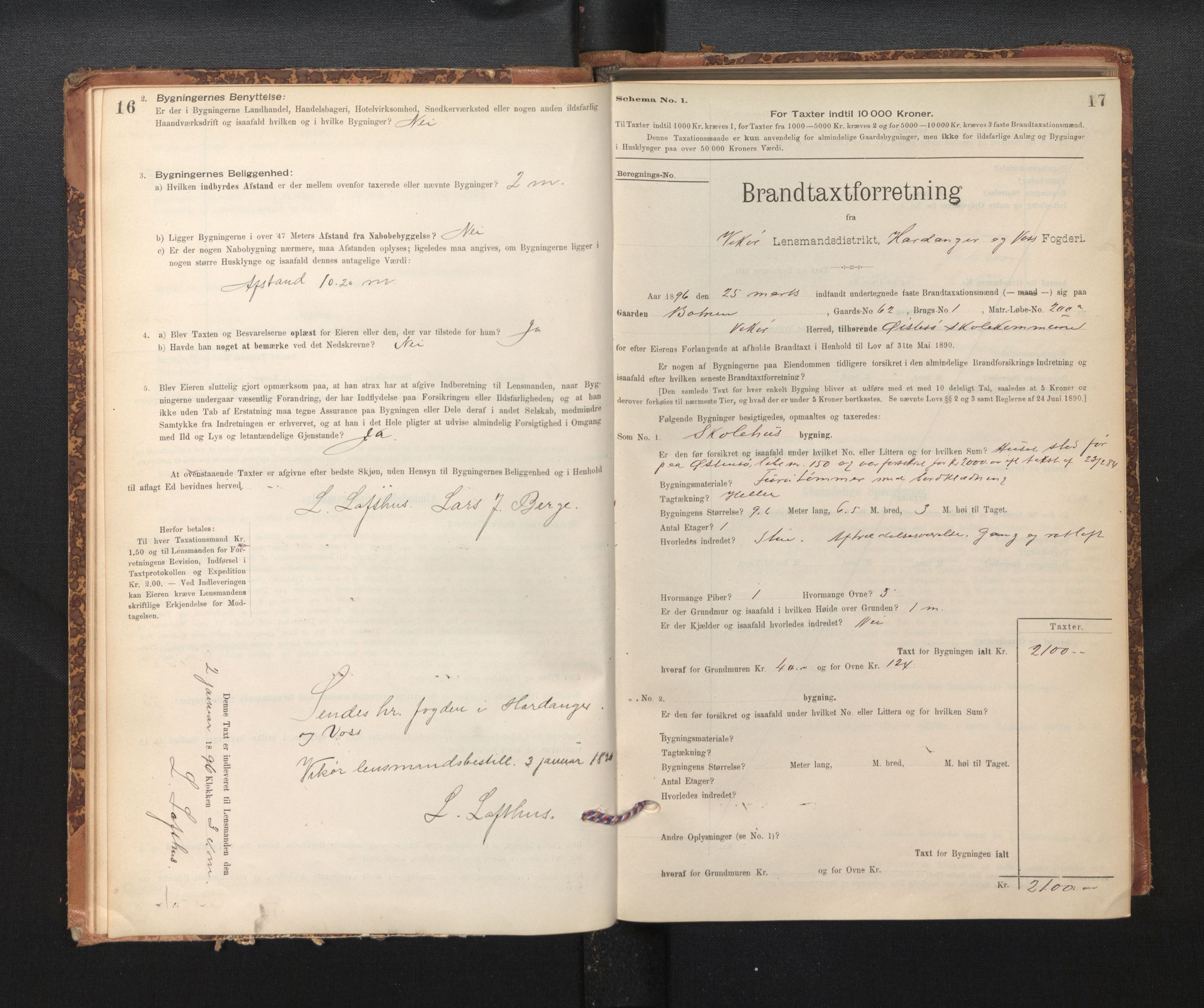 Lensmannen i Kvam, SAB/A-33201/0012/L0005: Branntakstprotokoll, skjematakst, 1894-1913, p. 16-17