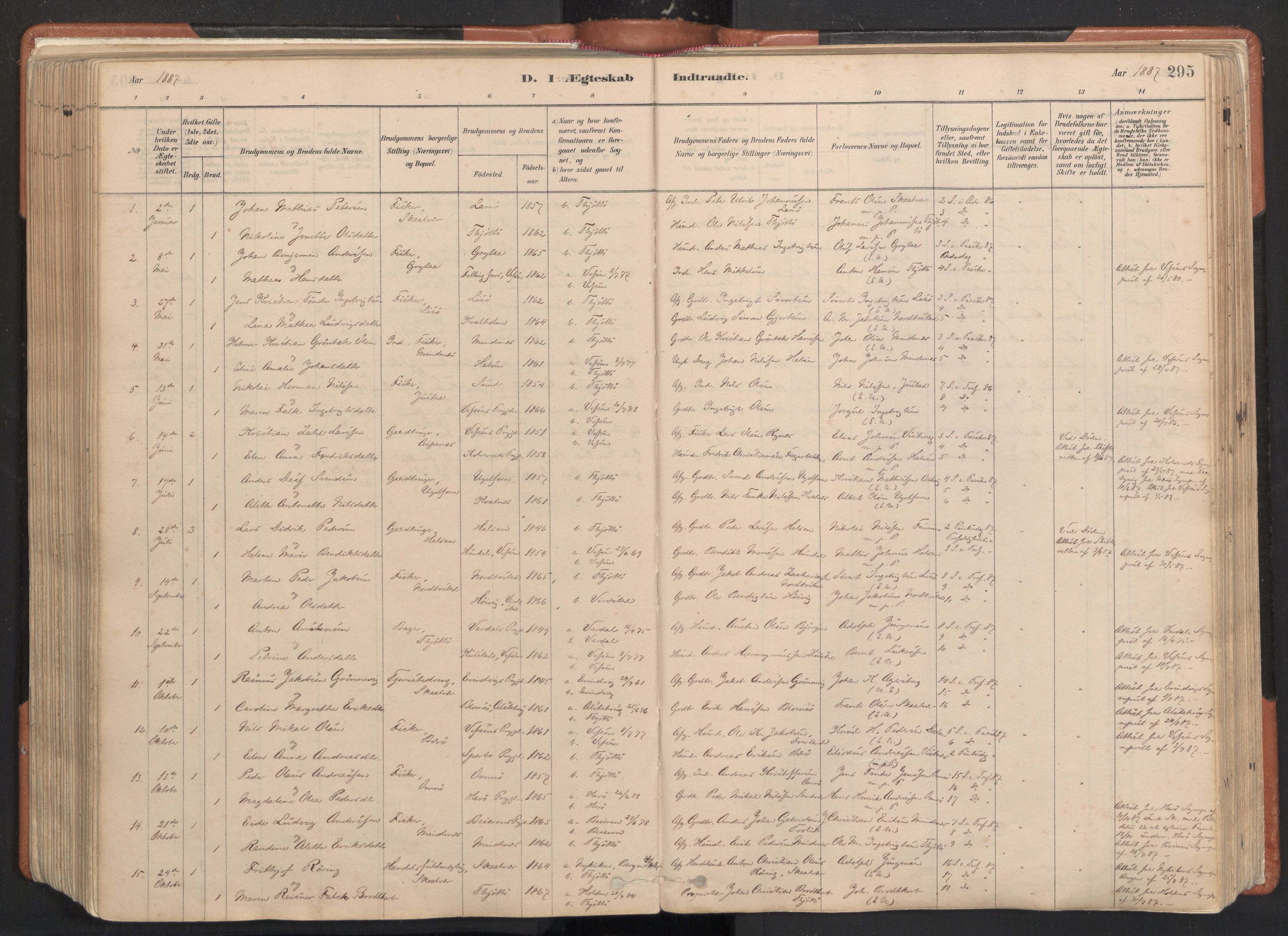 Ministerialprotokoller, klokkerbøker og fødselsregistre - Nordland, AV/SAT-A-1459/817/L0264: Parish register (official) no. 817A04, 1878-1907, p. 295