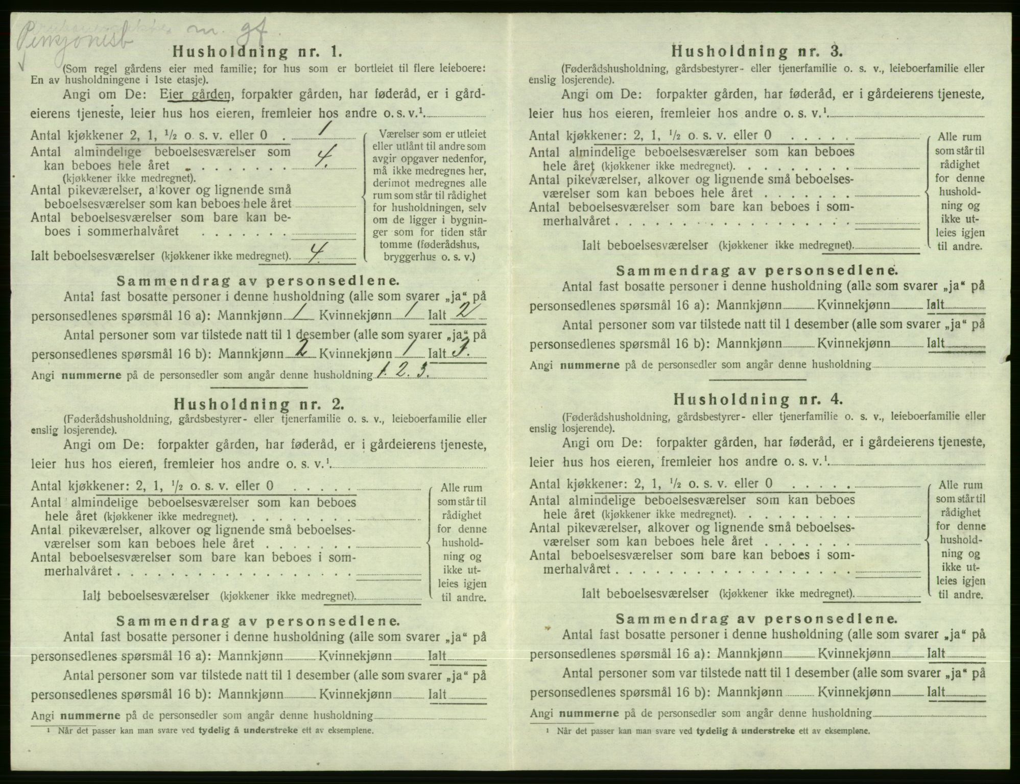 SAB, 1920 census for Evanger, 1920, p. 118