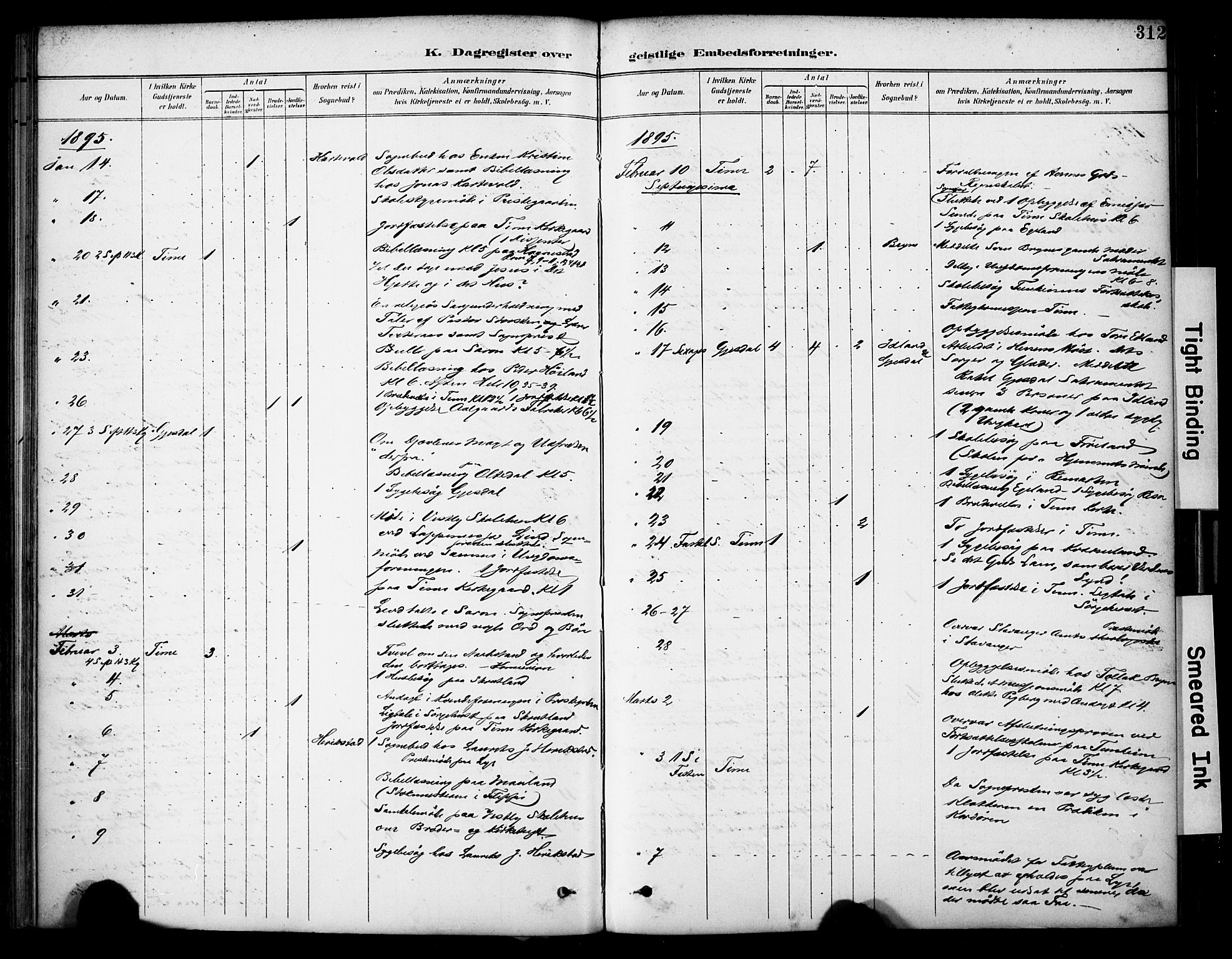 Lye sokneprestkontor, SAST/A-101794/001/30BA/L0011: Parish register (official) no. A 9, 1893-1903, p. 312