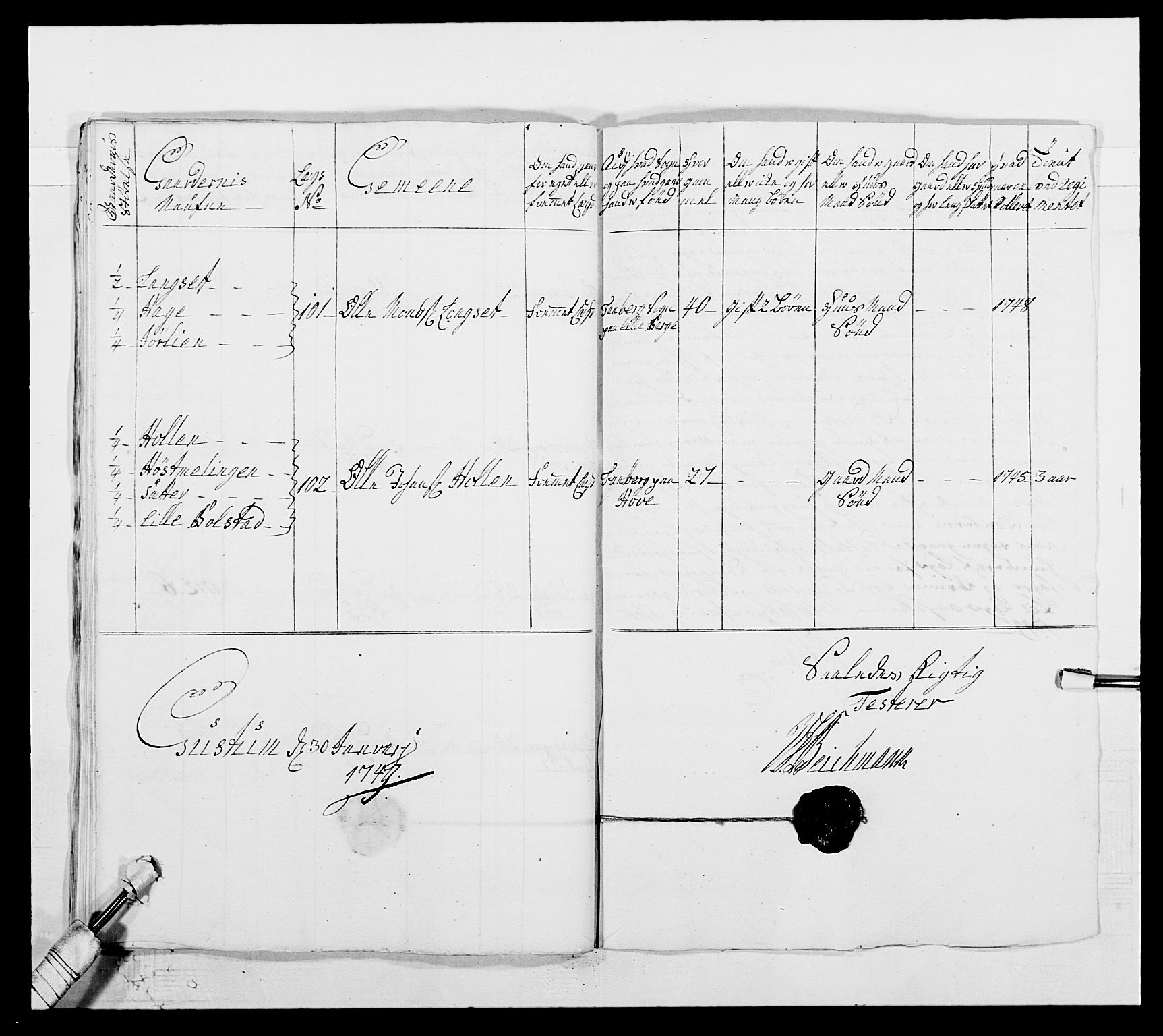 Kommanderende general (KG I) med Det norske krigsdirektorium, AV/RA-EA-5419/E/Ea/L0502b: 1. Opplandske regiment, 1748-1752, p. 311