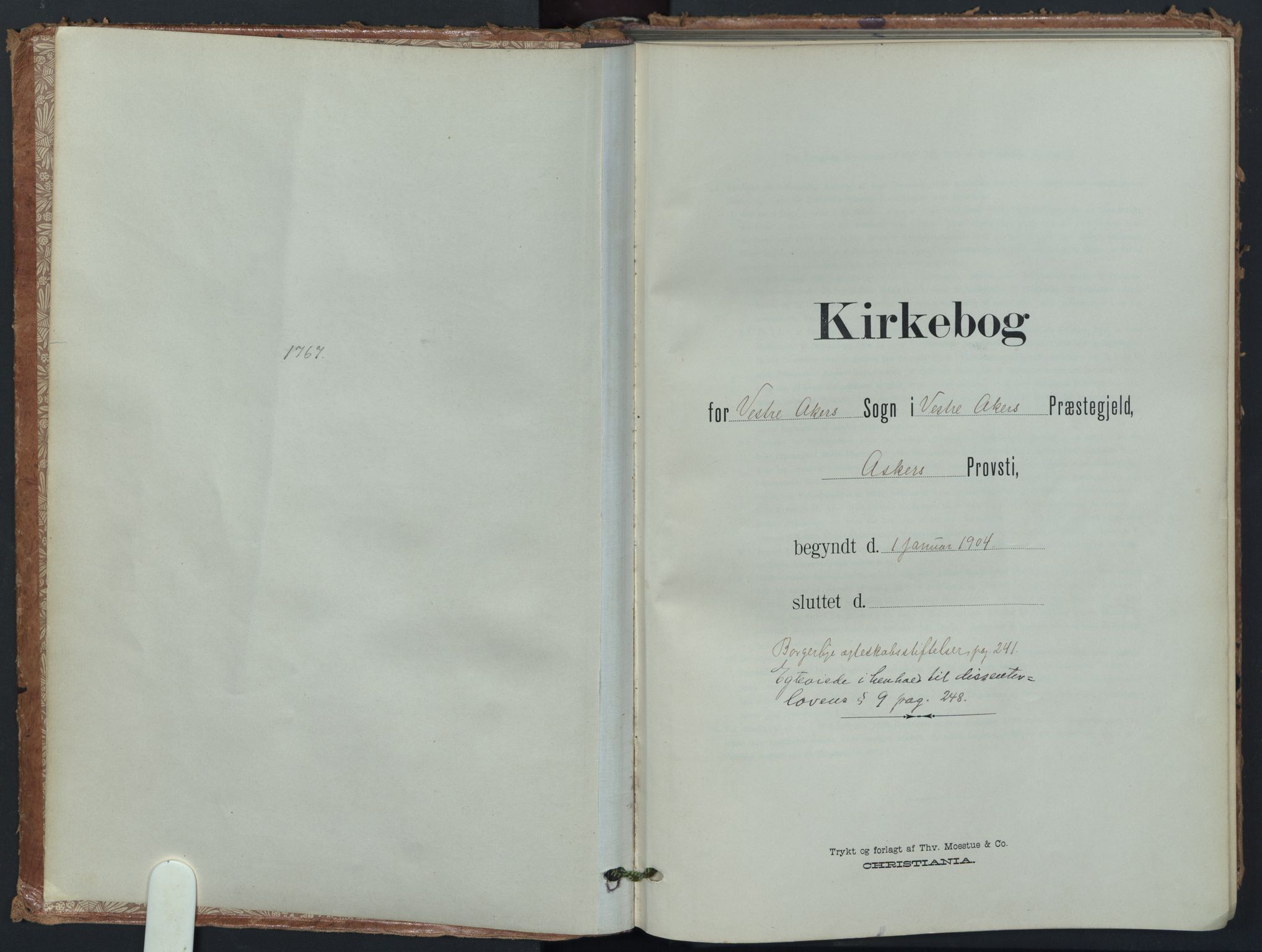 Vestre Aker prestekontor Kirkebøker, SAO/A-10025/F/Fa/L0015: Parish register (official) no. 15, 1904-1929