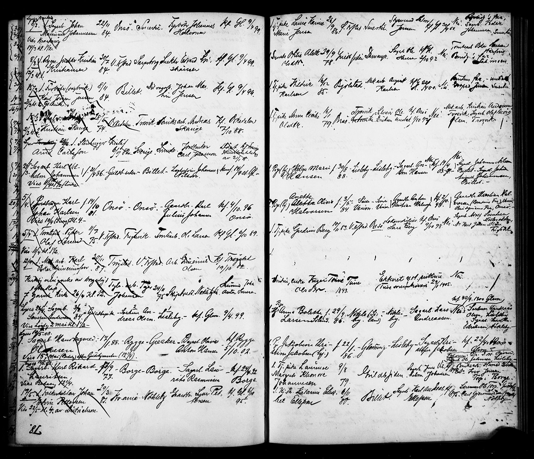 Kråkerøy prestekontor Kirkebøker, AV/SAO-A-10912/H/Ha/L0001: Banns register no. 1, 1905-1909