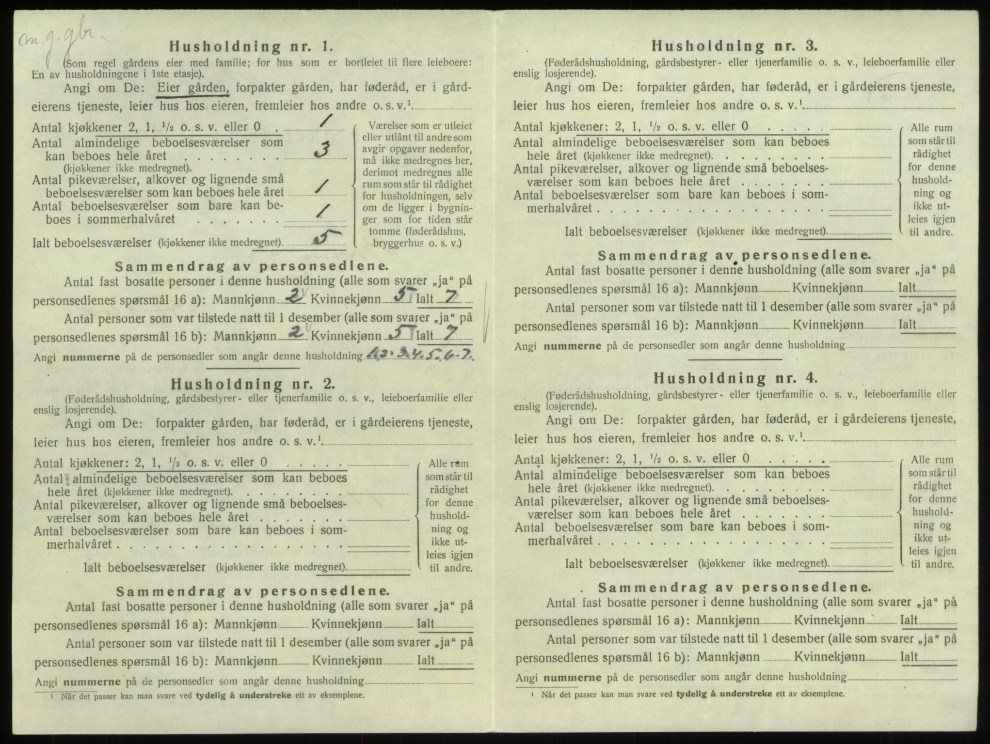 SAB, 1920 census for Breim, 1920, p. 526