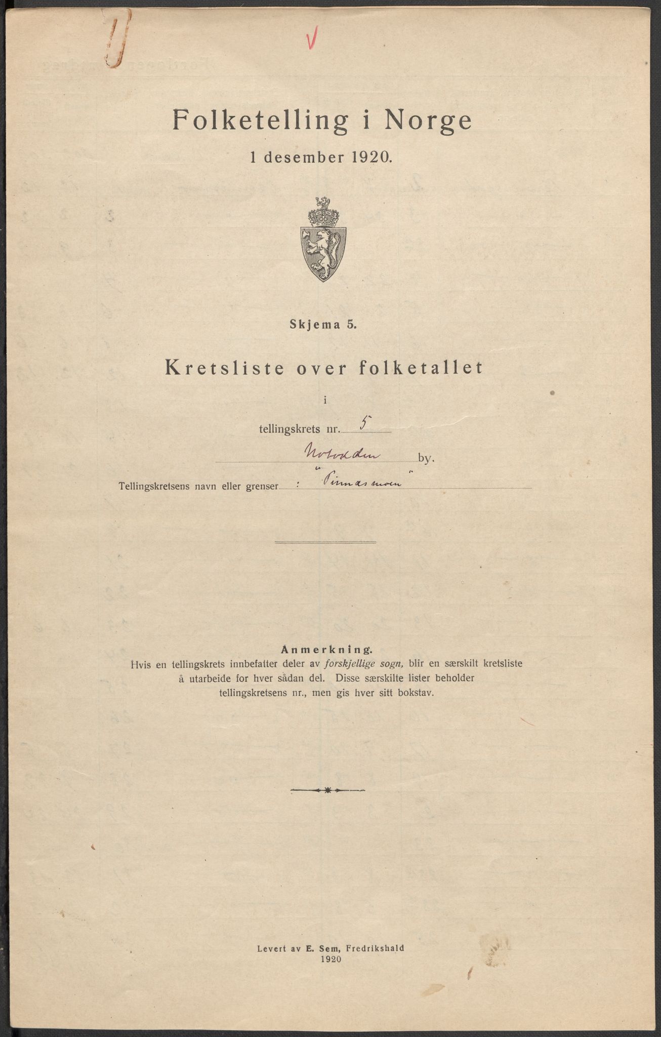 SAKO, 1920 census for Notodden, 1920, p. 23