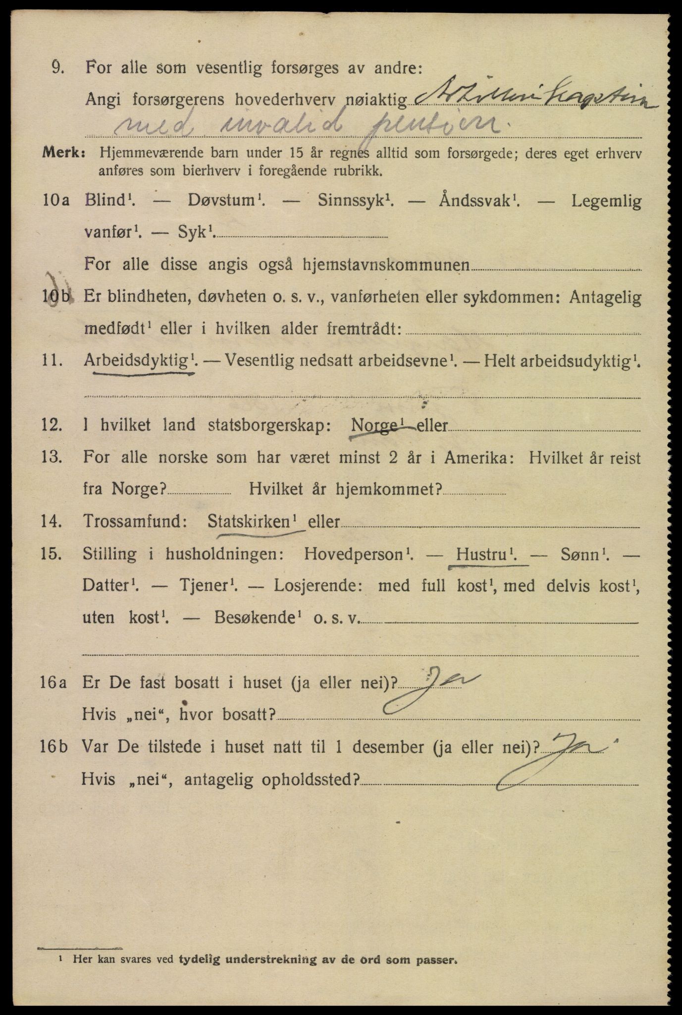 SAK, 1920 census for Kristiansand, 1920, p. 31398