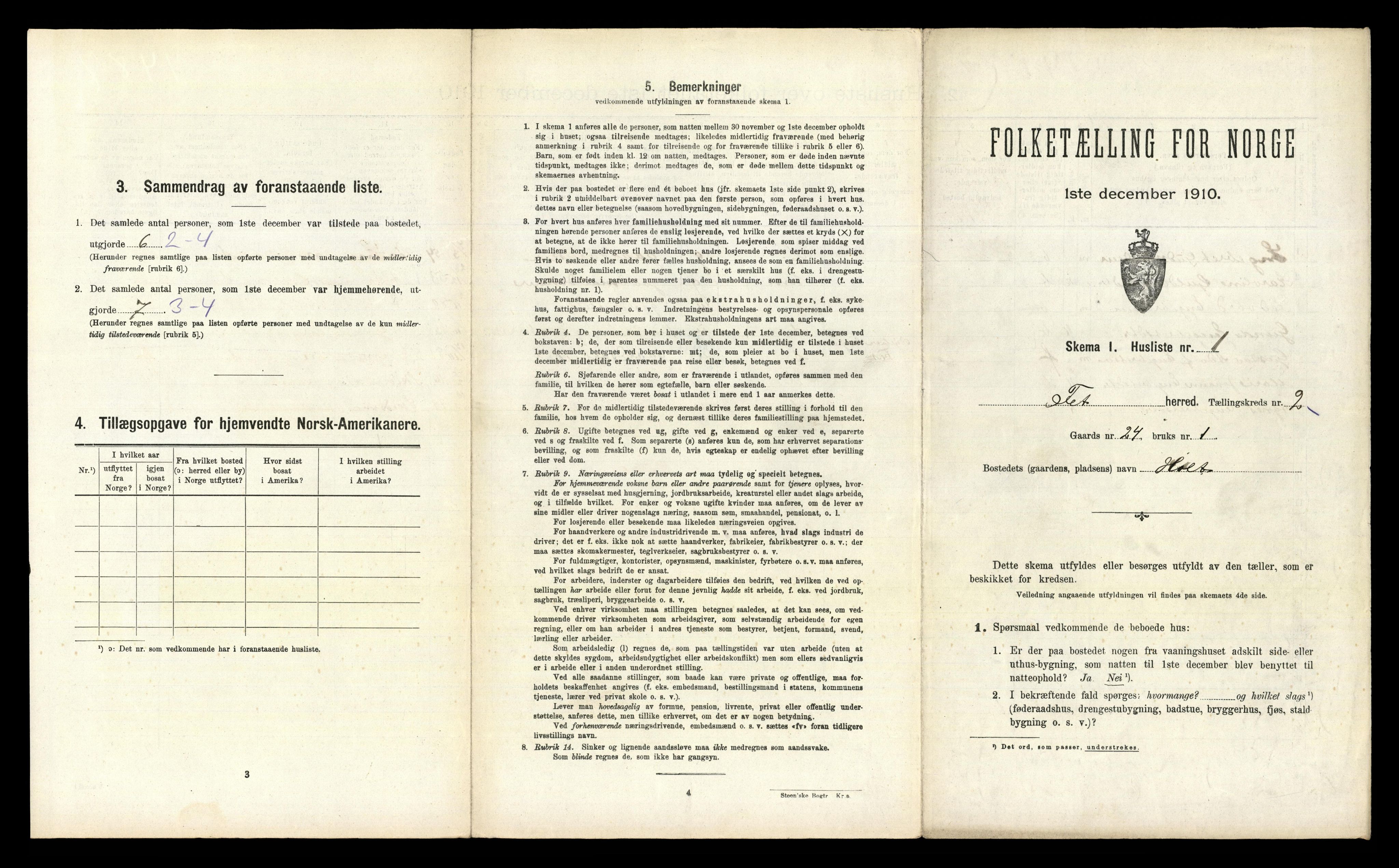 RA, 1910 census for Fet, 1910, p. 243