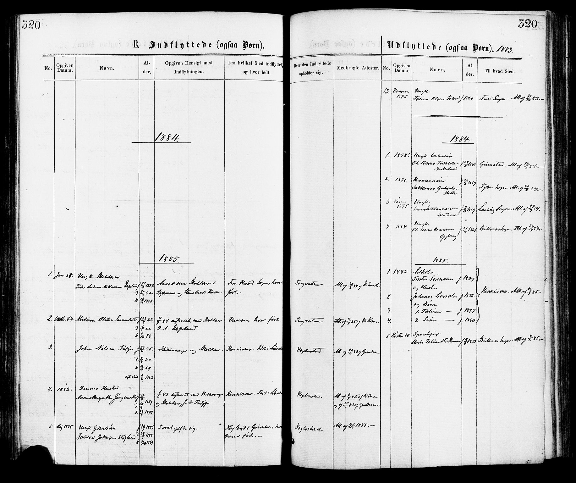 Hægebostad sokneprestkontor, AV/SAK-1111-0024/F/Fa/Faa/L0005: Parish register (official) no. A 5, 1864-1886, p. 320