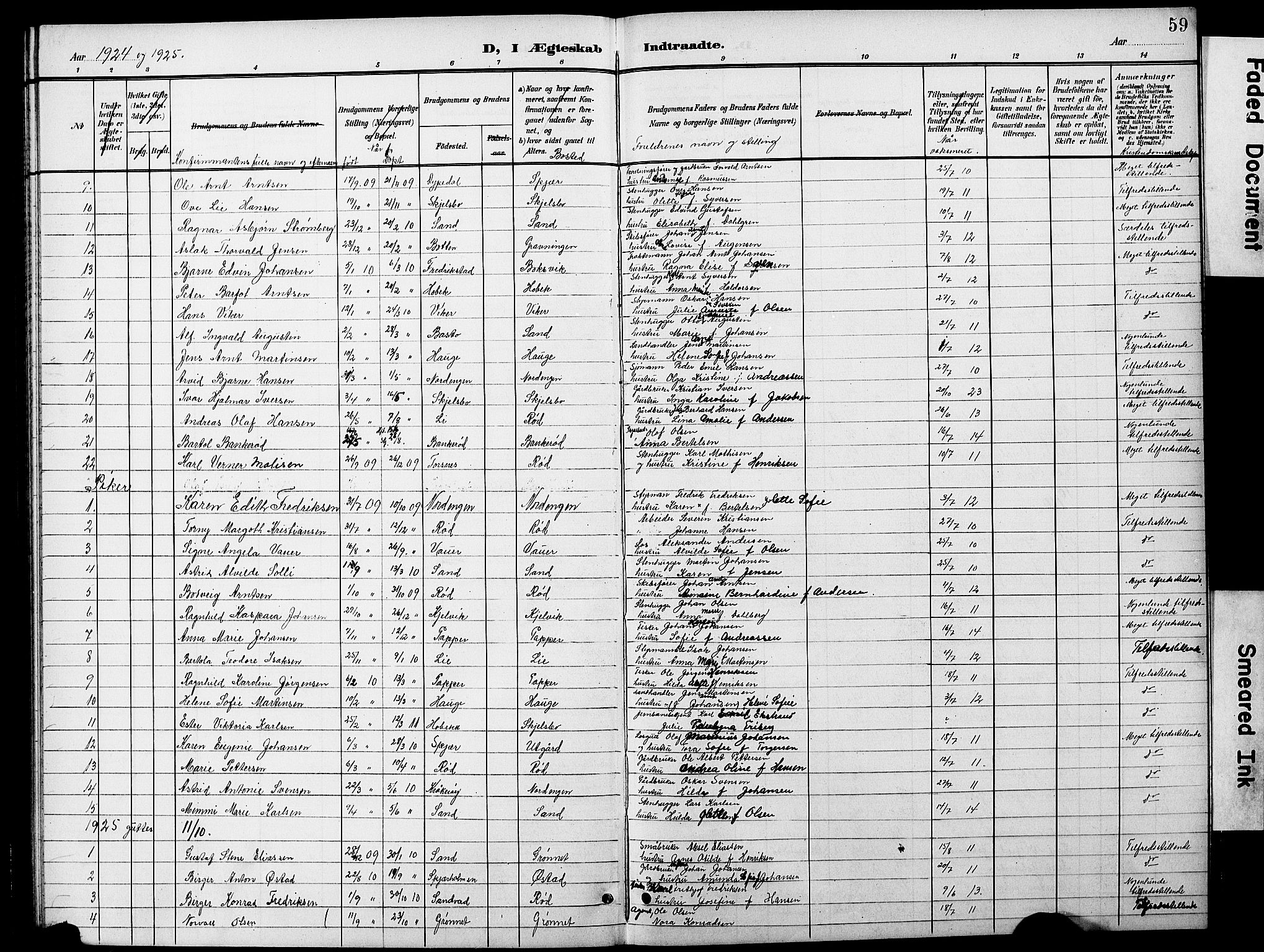 Hvaler prestekontor Kirkebøker, AV/SAO-A-2001/G/Gb/L0002: Parish register (copy) no. II 2, 1901-1928, p. 59