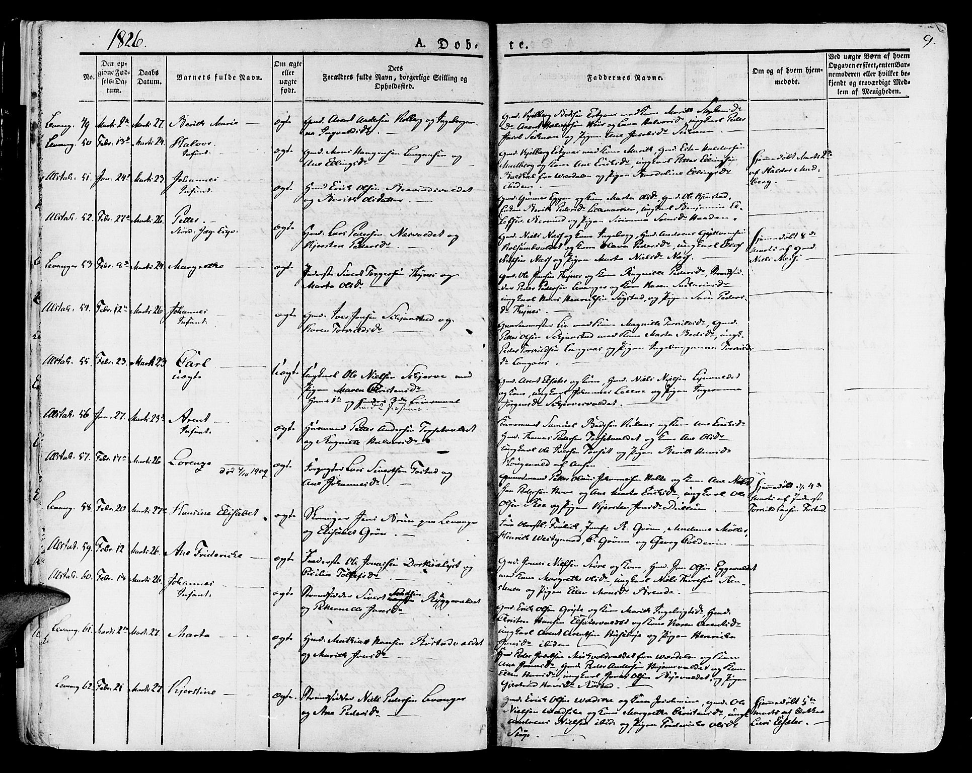 Ministerialprotokoller, klokkerbøker og fødselsregistre - Nord-Trøndelag, SAT/A-1458/717/L0152: Parish register (official) no. 717A05 /1, 1825-1836, p. 9