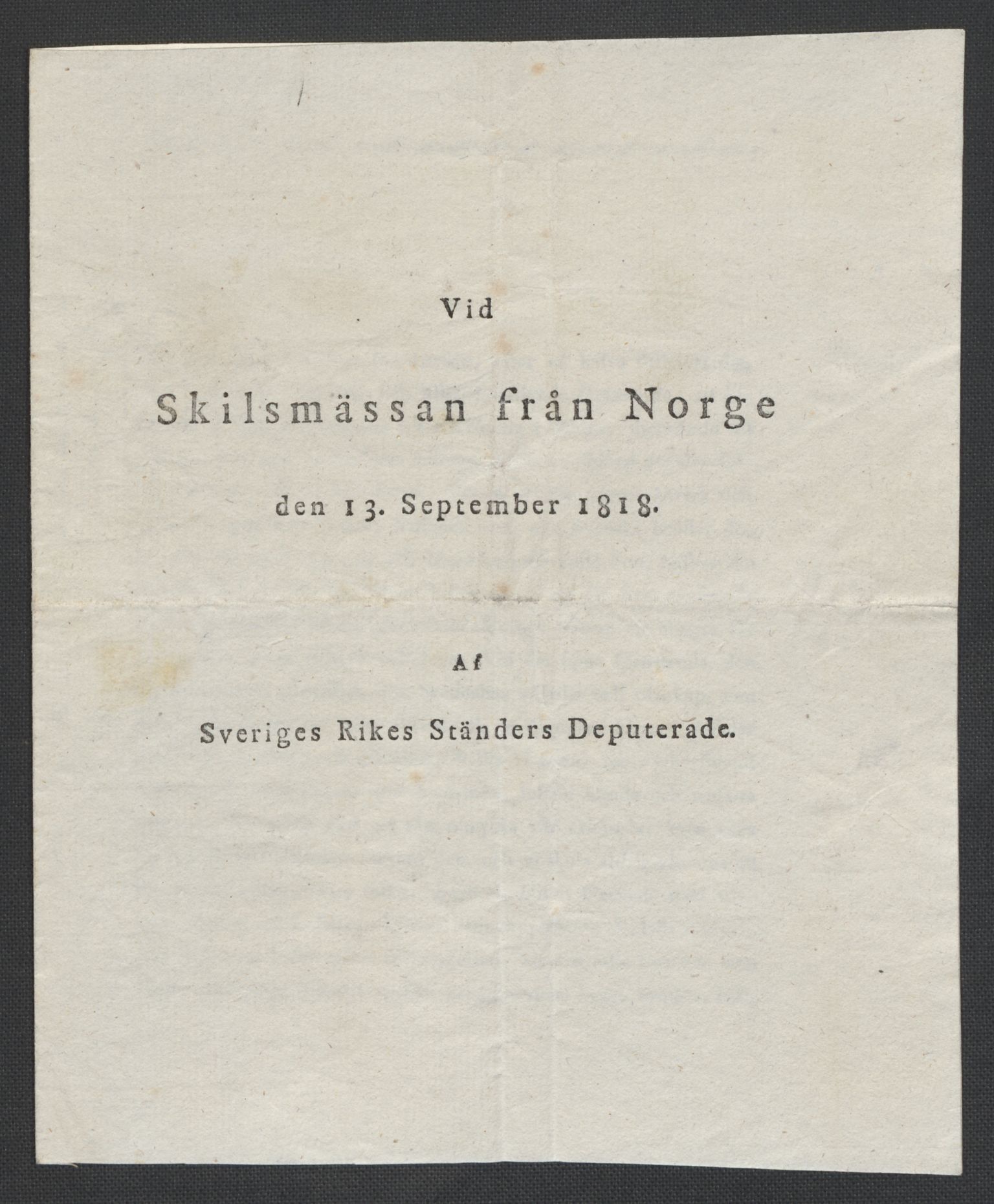 Christie, Wilhelm Frimann Koren, AV/RA-PA-0014/F/L0006: Christies dokumenter fra Stortinget, 1817-1818, p. 317