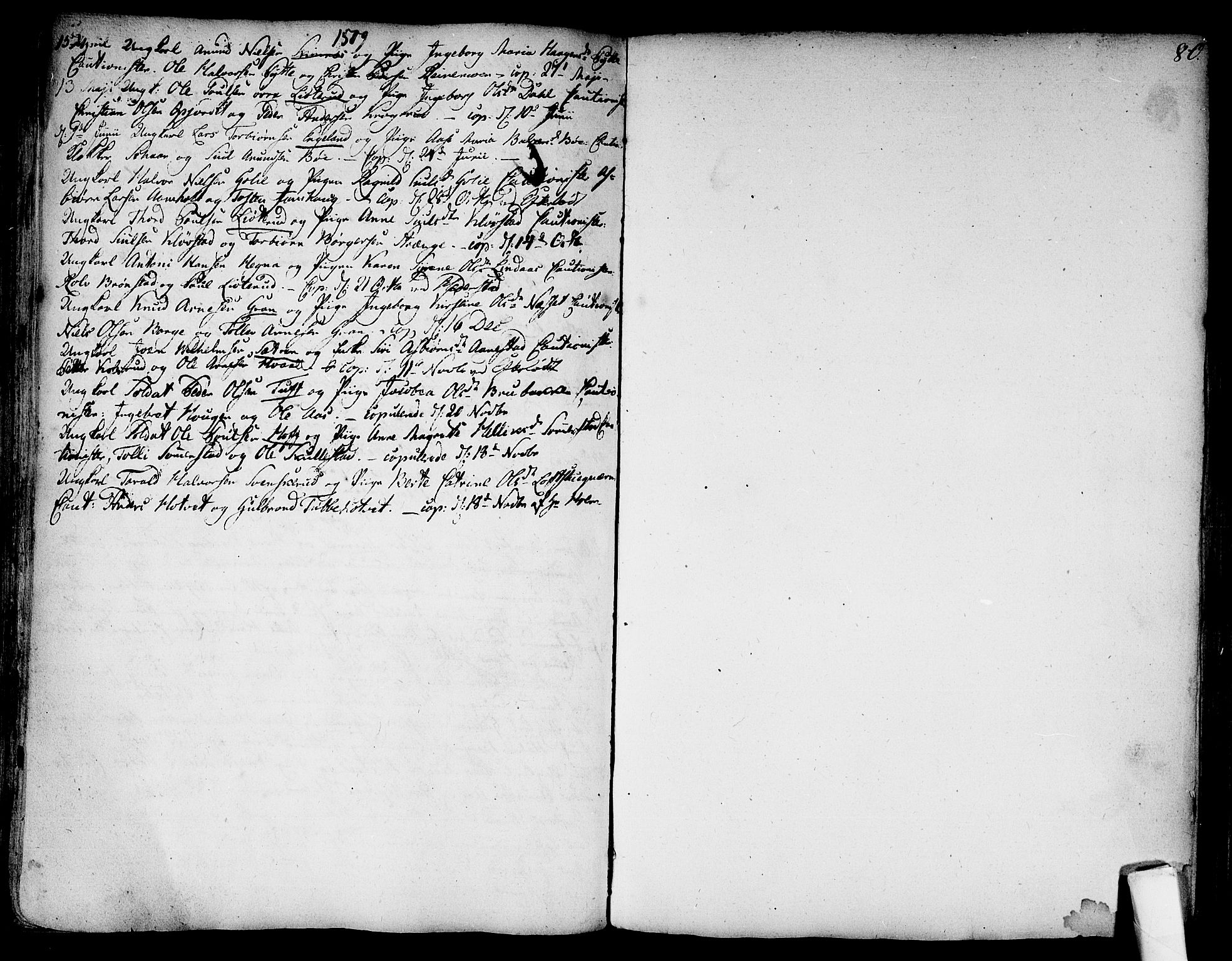 Sandsvær kirkebøker, AV/SAKO-A-244/F/Fa/L0002a: Parish register (official) no. I 2, 1725-1809, p. 80