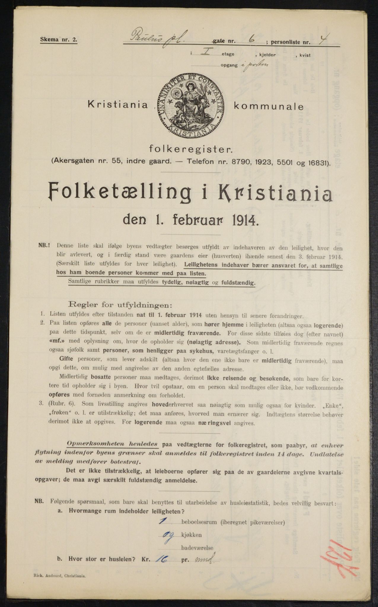 OBA, Municipal Census 1914 for Kristiania, 1914, p. 78790