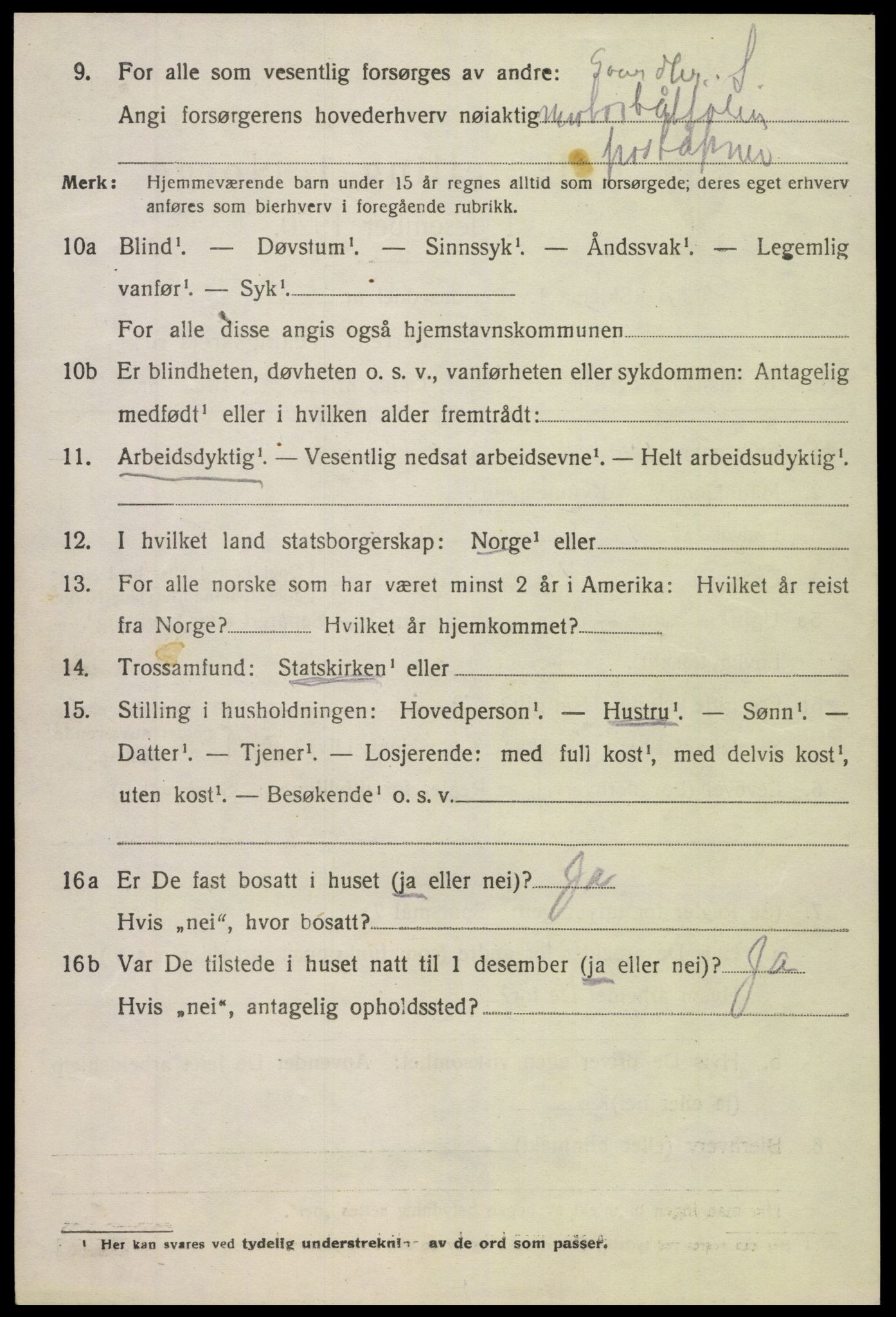 SAK, 1920 census for Søndeled, 1920, p. 3922