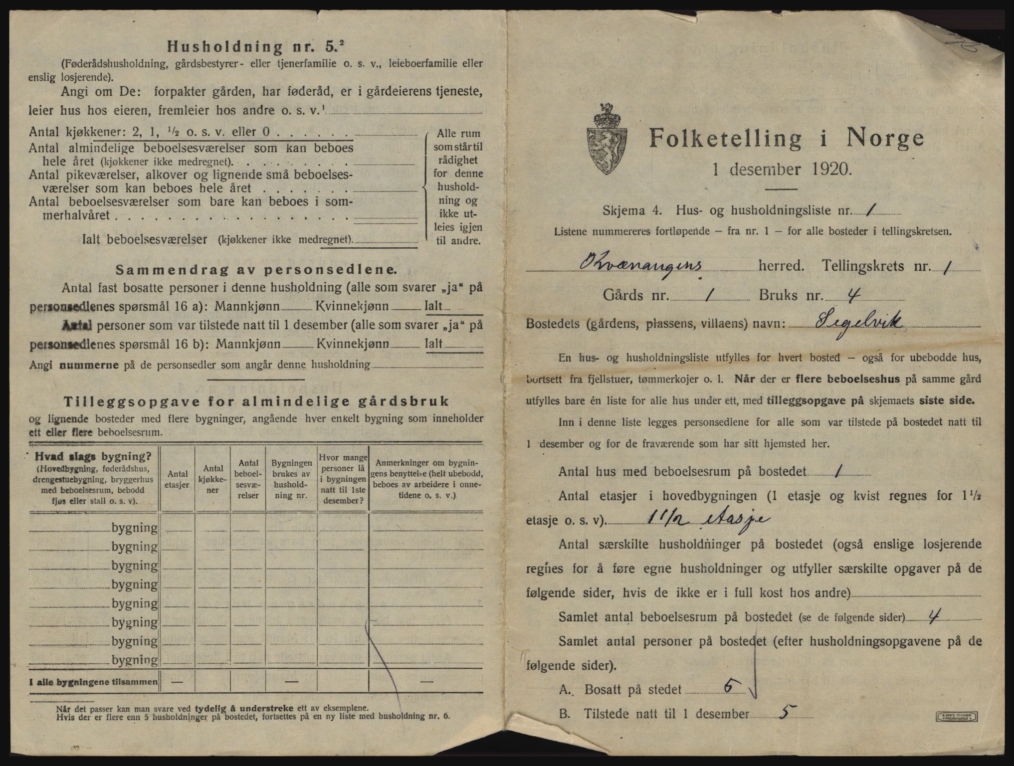 SATØ, 1920 census for Kvænangen, 1920, p. 38