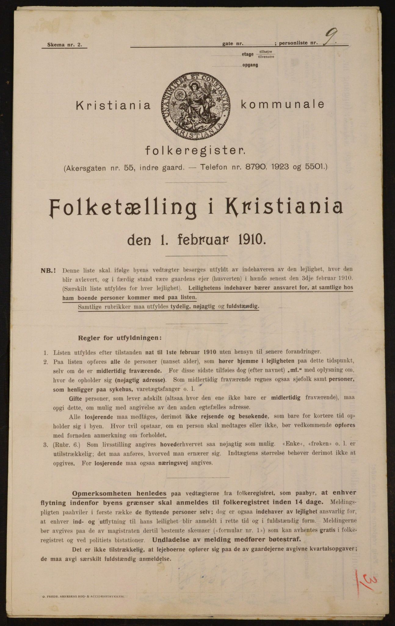 OBA, Municipal Census 1910 for Kristiania, 1910, p. 50129